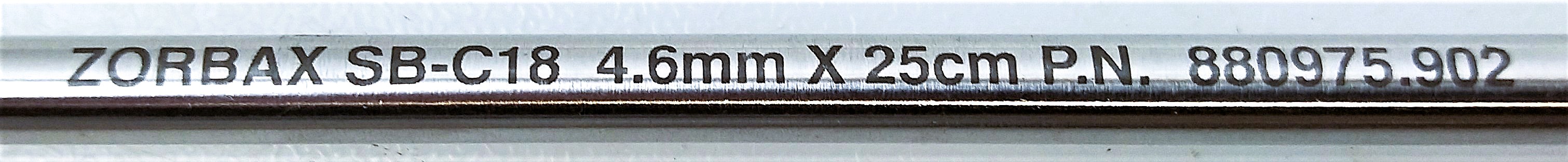 Used Agilent Zorbax SB-C18 LC Column (25 cm × 4.6 mm x 5µm)