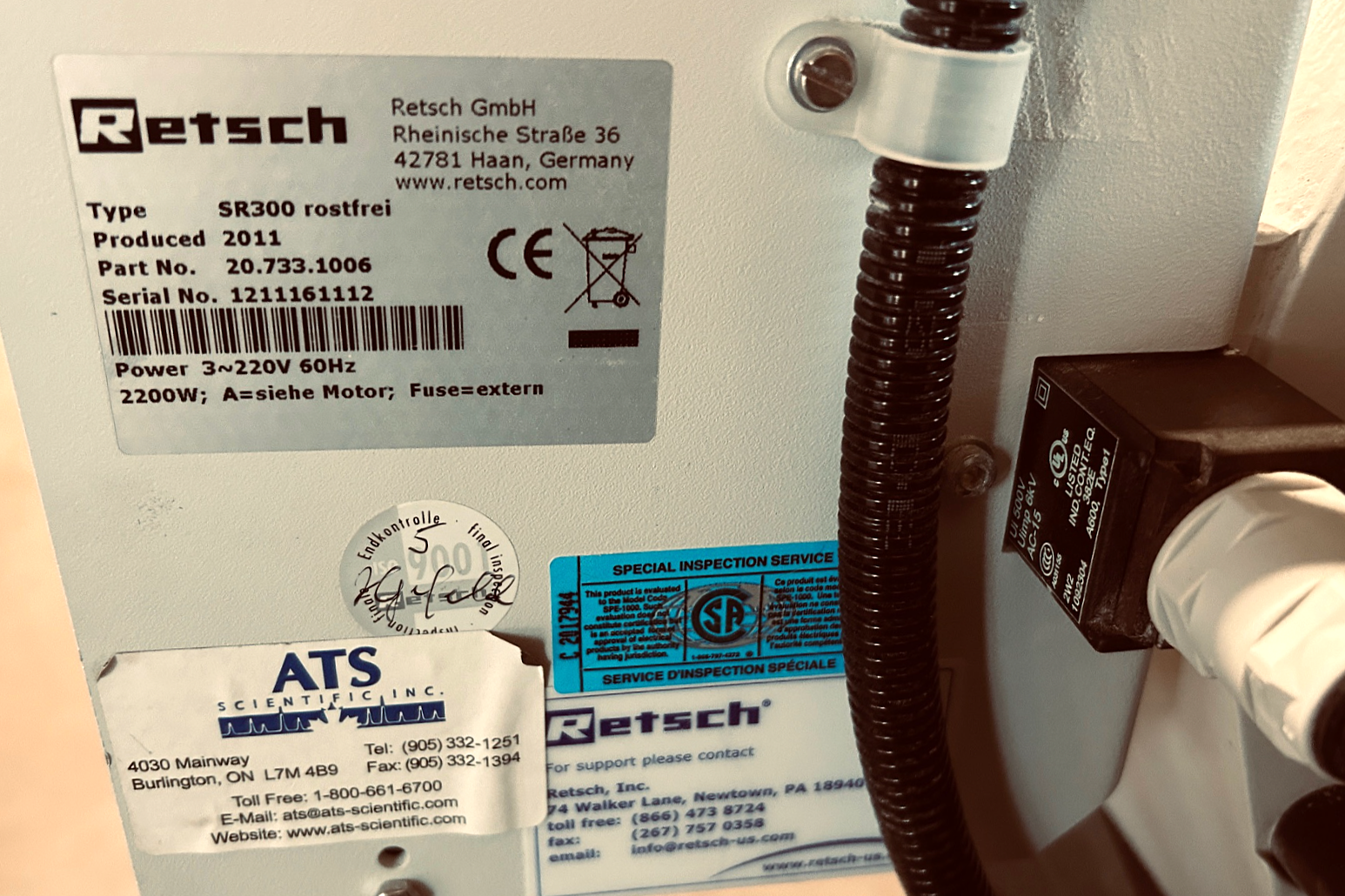 Used Retsch SR 300 Rotor Beater Mill