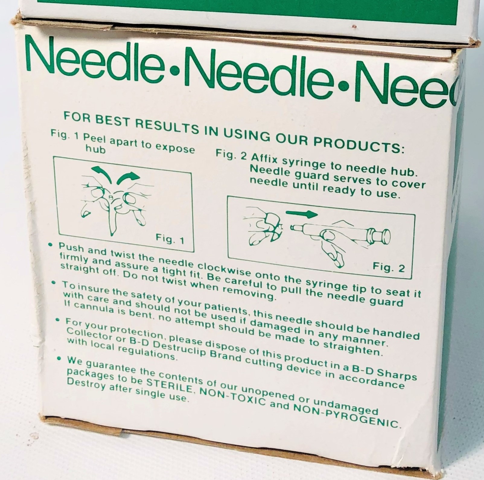 New Open Box B-D 305169 PrecisionGlide Hypodermic Needles 21G x 1-1/2"  (Box of 71)