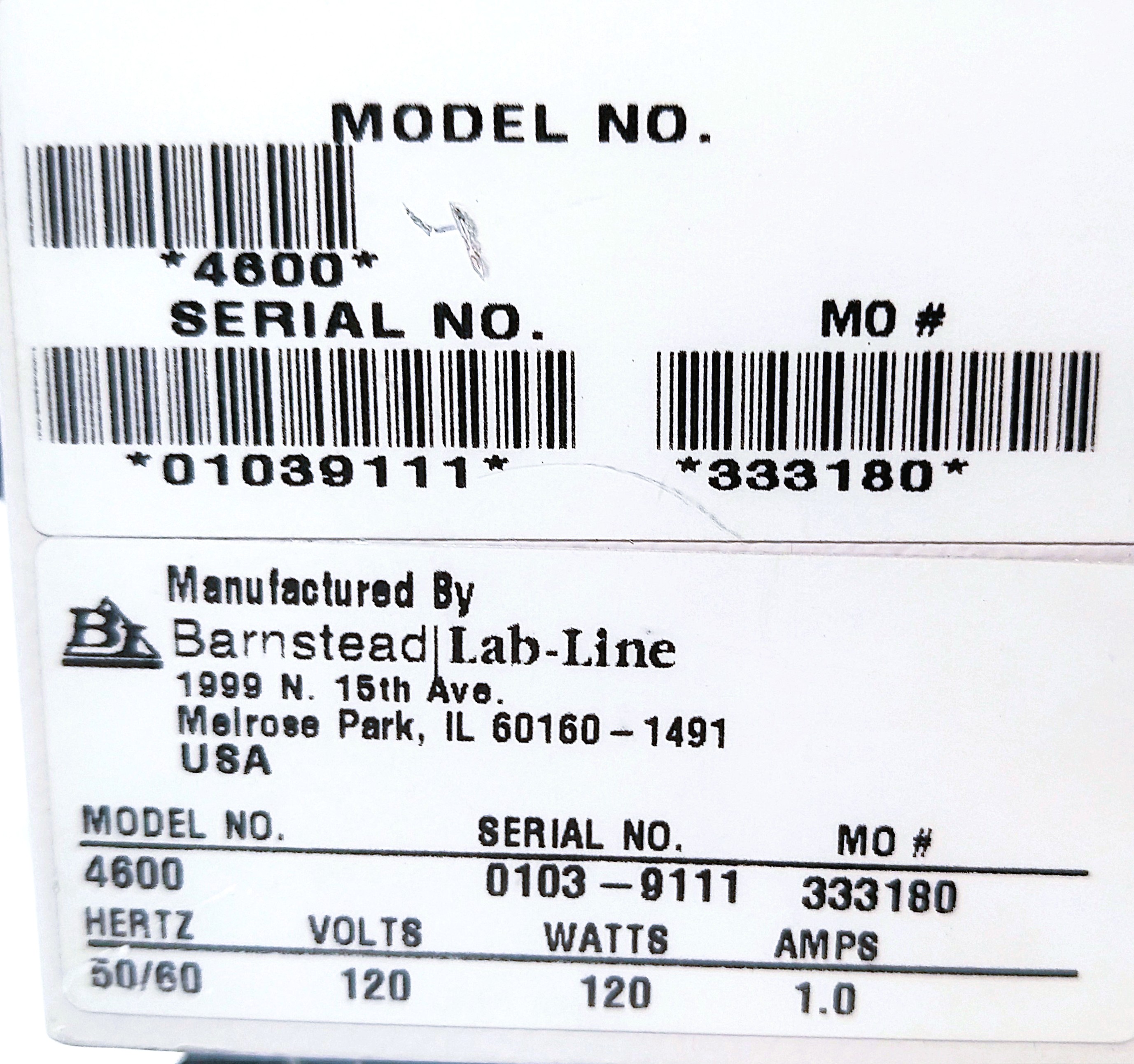 Used Lab-Line Mistral Multi-Mixer 4600 Vortex Mixer