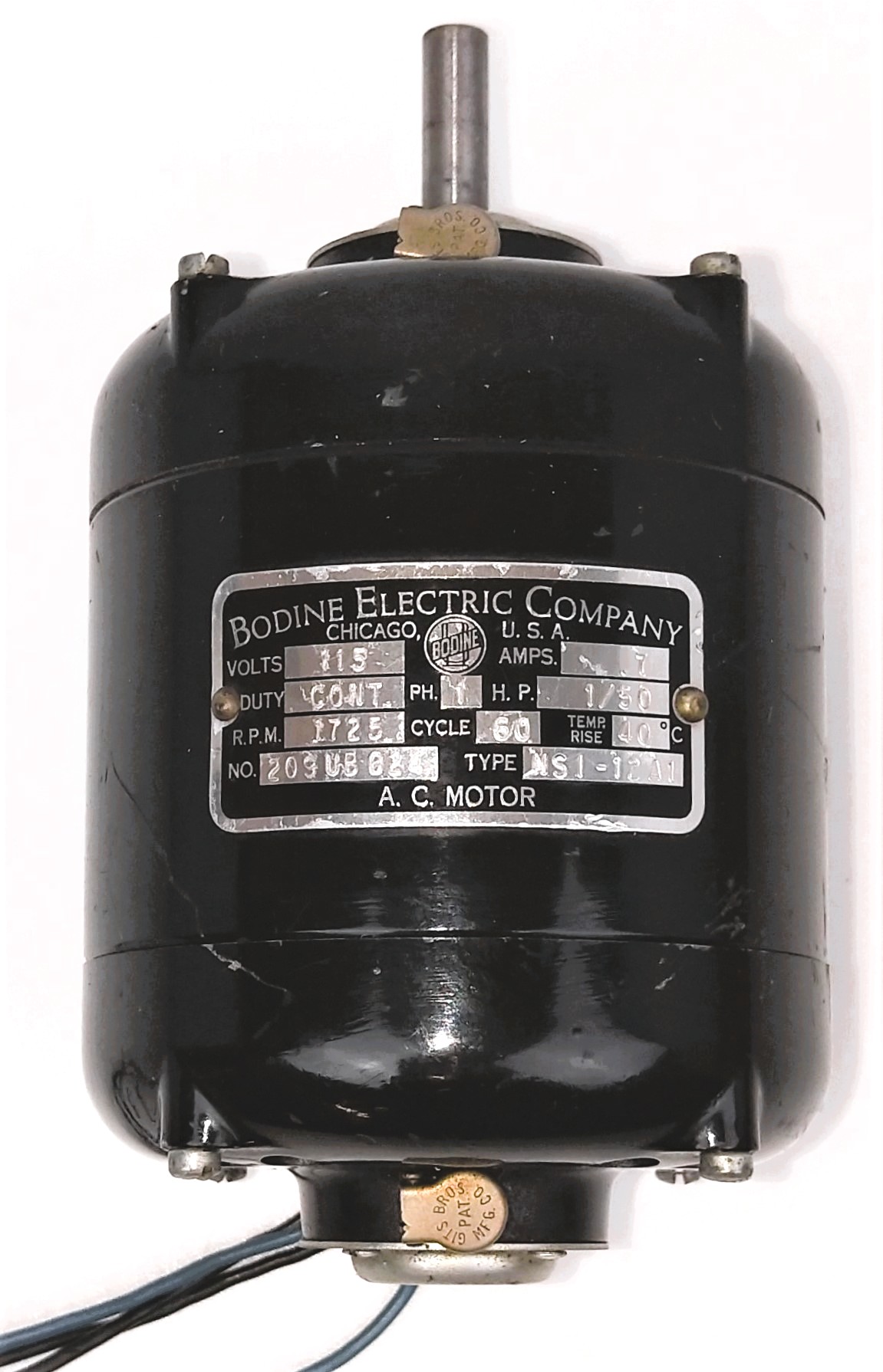 New Open Box Bodine Electric NSI-12A1 AC Gear Motor (1/50HP, 1725rpm)