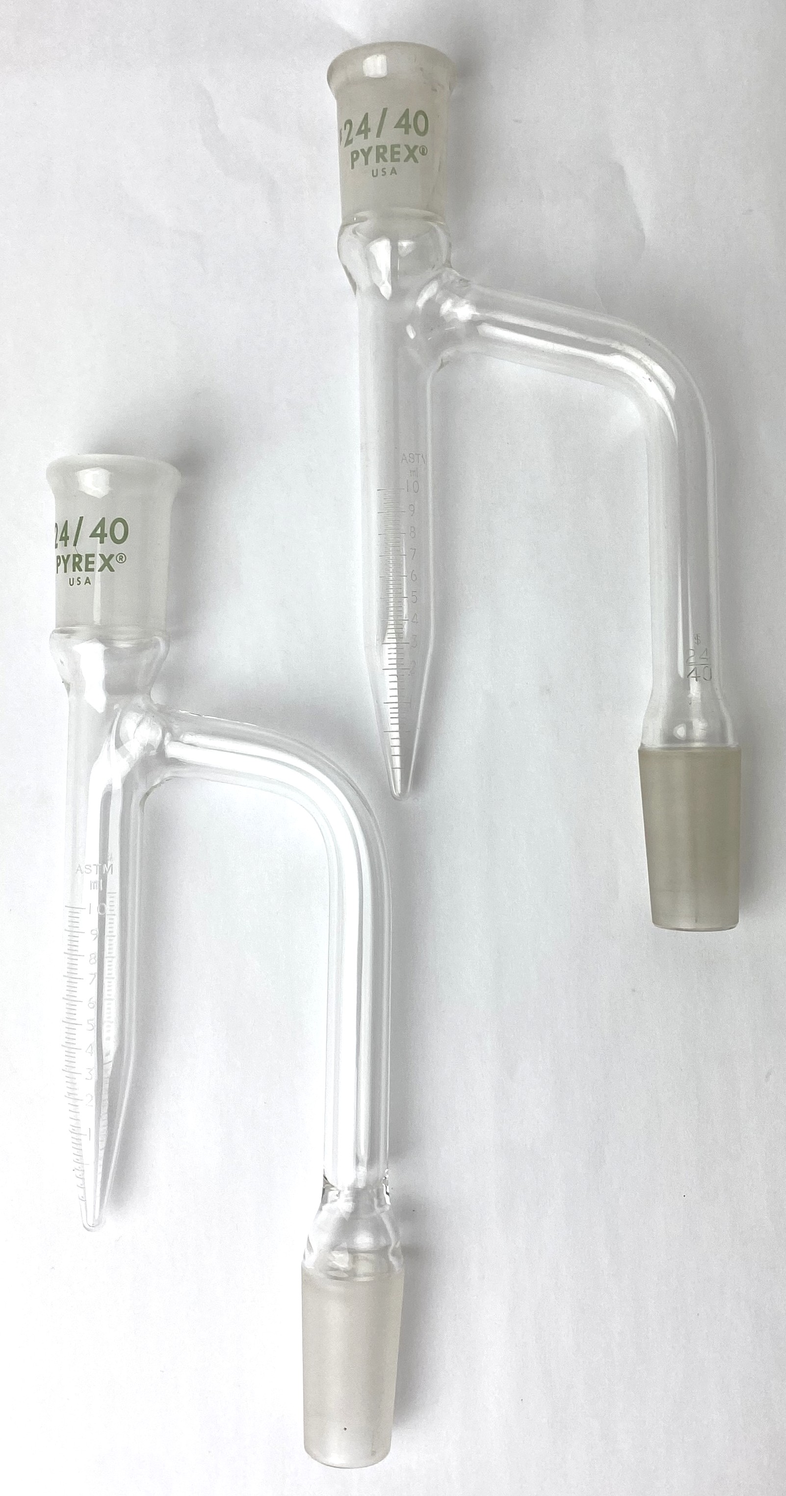 Used Corning PYREX 3602-10 Dean Stark 10mL Distillation Receiver