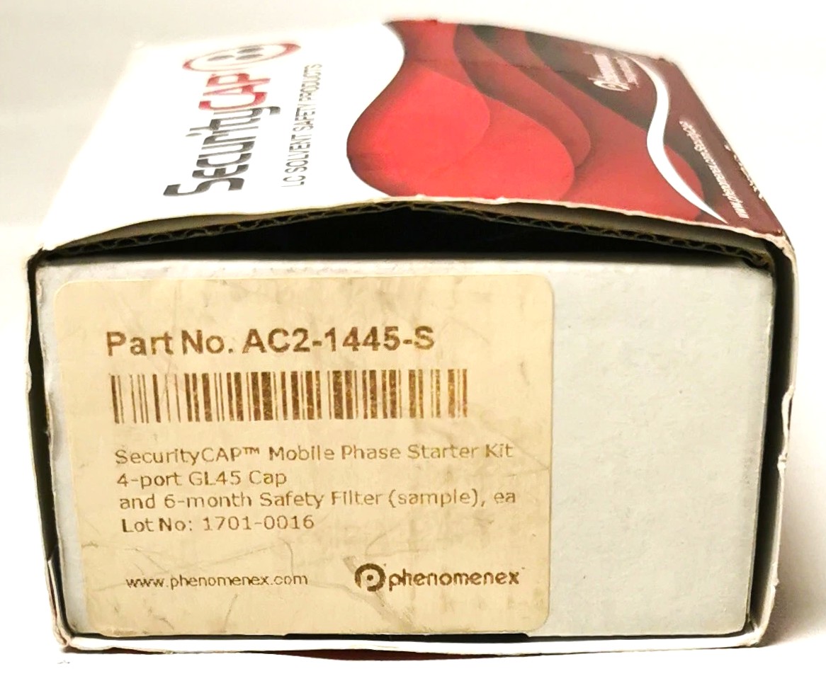 New Open Box Phenomenex SecurityCAP AC2-1445-S Mobile Phase Starter Kit