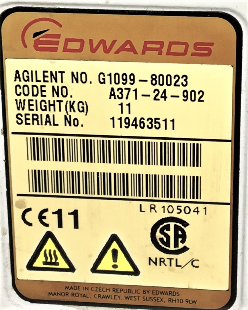 Used Edwards E2M1.5 (Agilent G1099-80023) Rotary Vacuum Pump (1.2cfm)