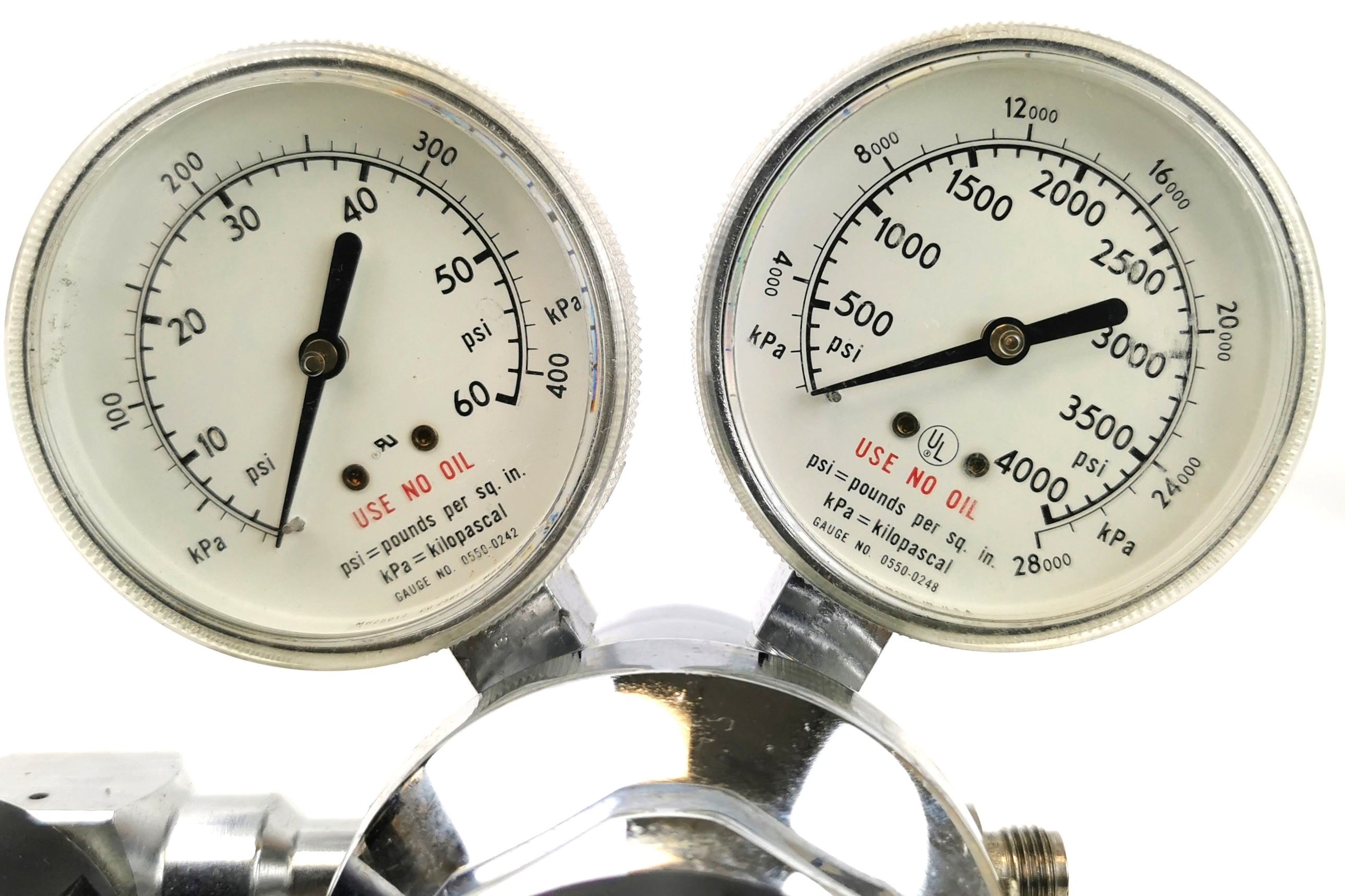 Used Liquid Air 2122381-350 Stainless-Steel Air Regulator (CGA 350)