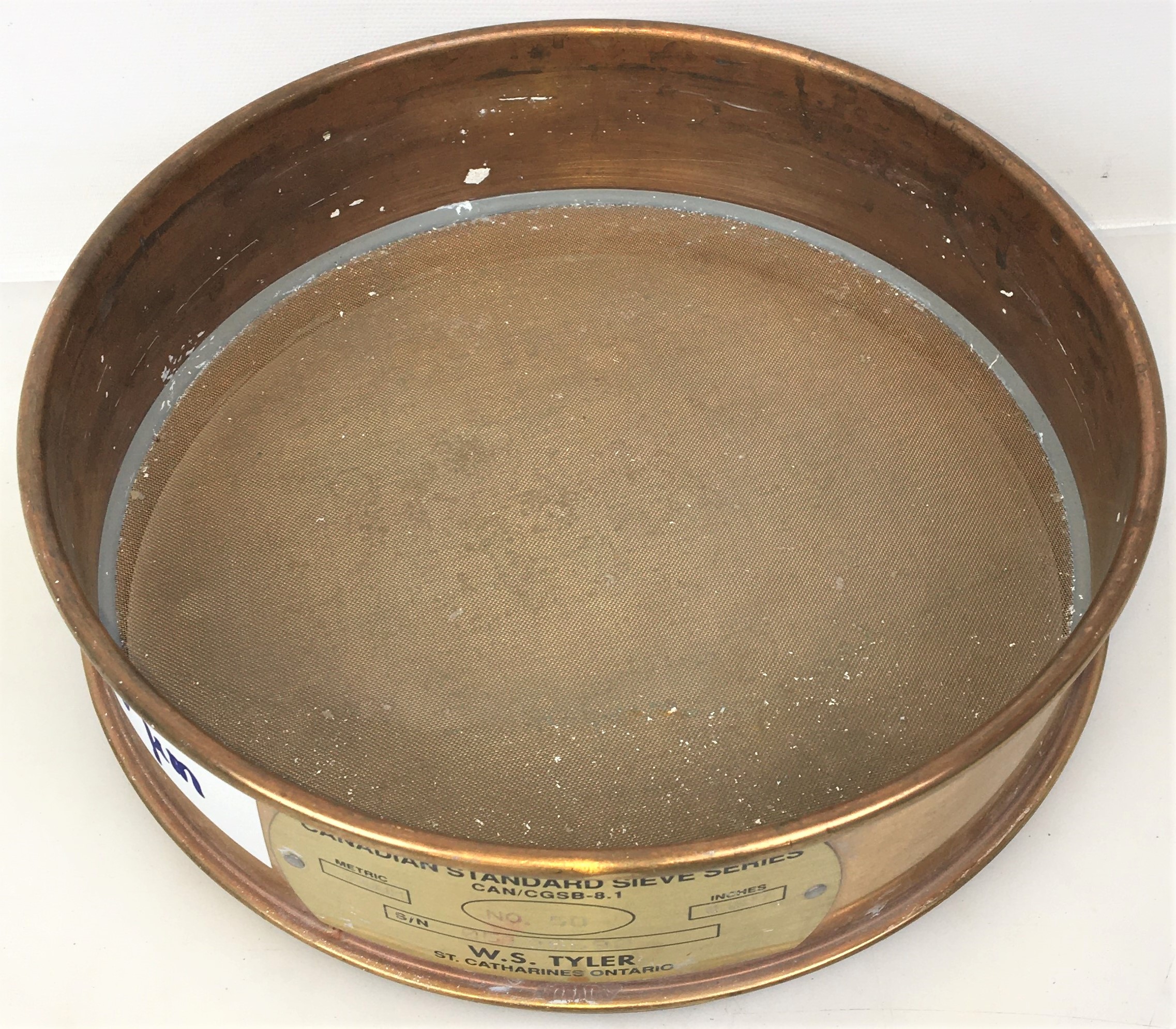 Used Tyler (Fisher) #50 Brass 8" Sieve