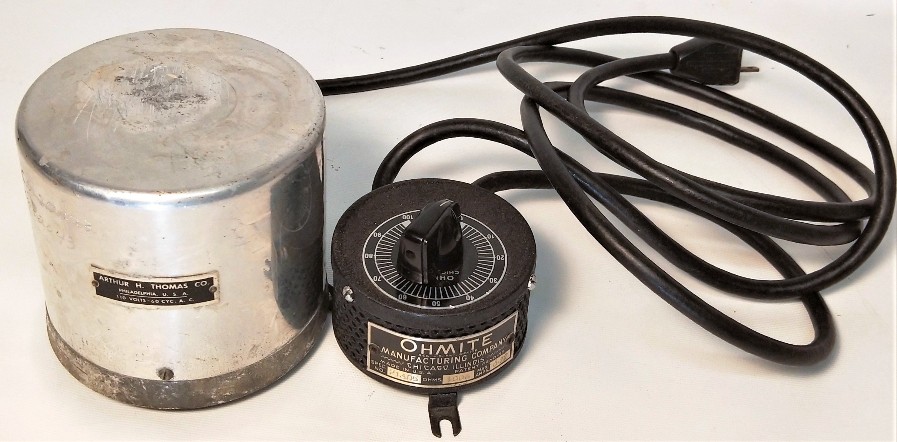 Used Thomas Magnetic Stirrer with Ohmite Controller (5.25" Diam Plate)