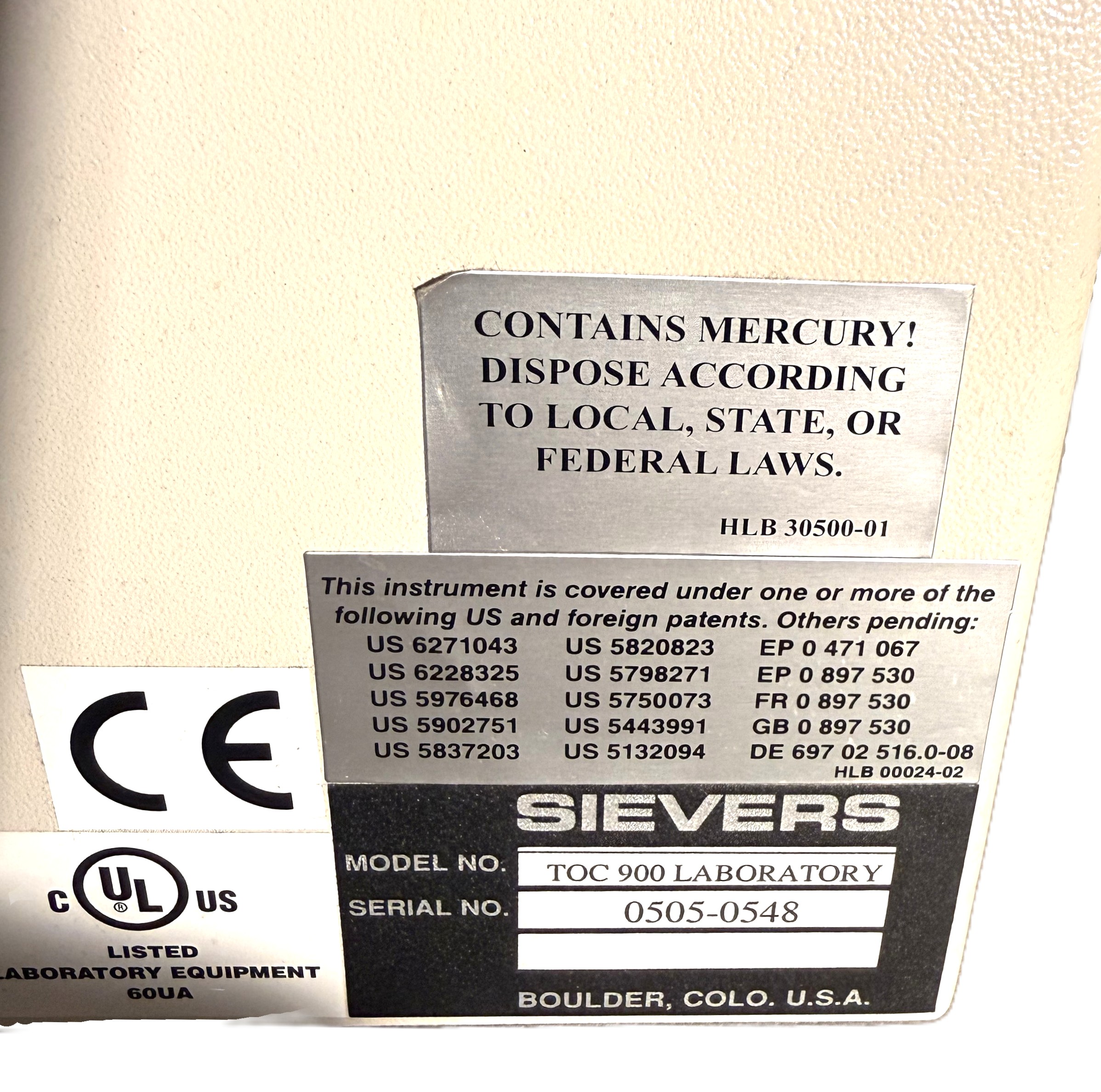Used Sievers 5310C-900 Total Organic Carbon Analyzer