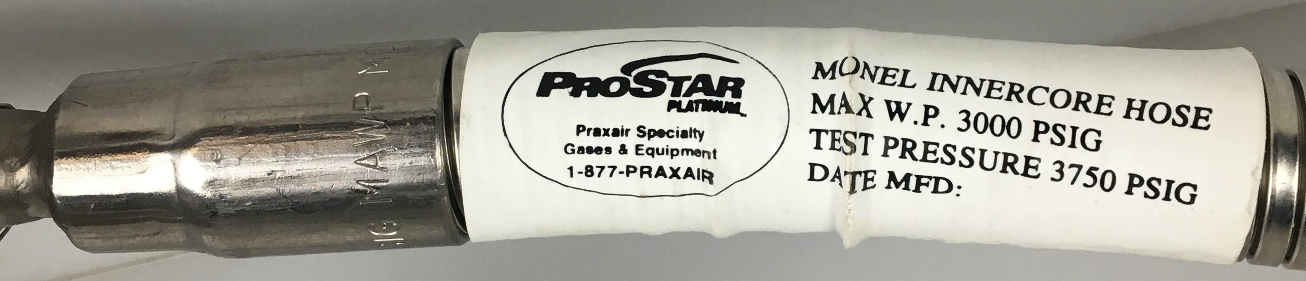 Used Praxair ProStar Platinum PRS20062001 Gas Regulator with Monel Hose (CGA 580)