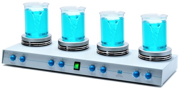 New VELP AM4 Multiplace Stirring Hot Plate