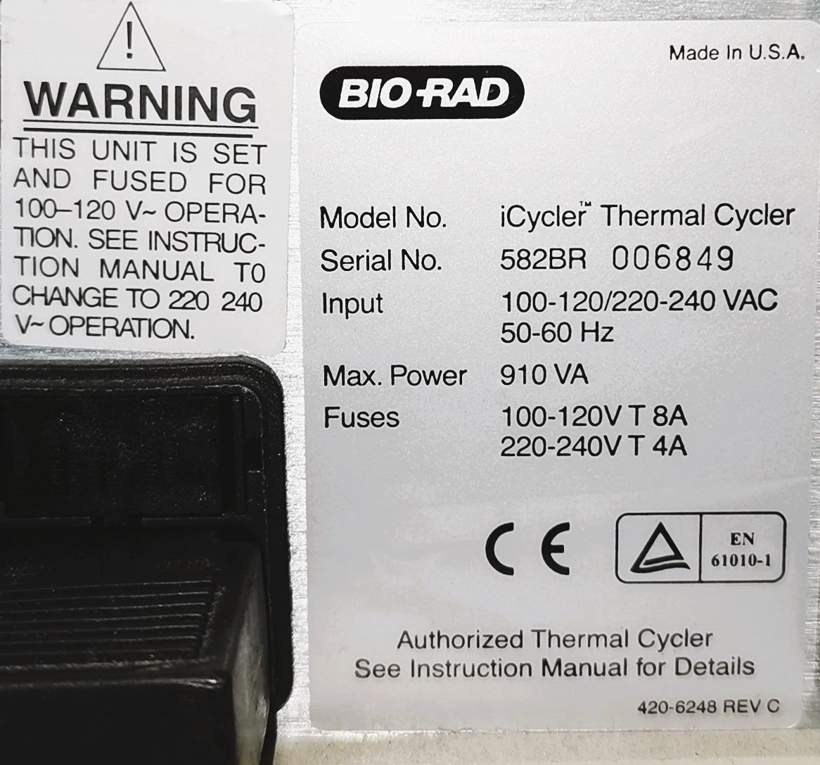 Used BioRad iCycler-IQ 5 Multi-Color Real-Time PCR