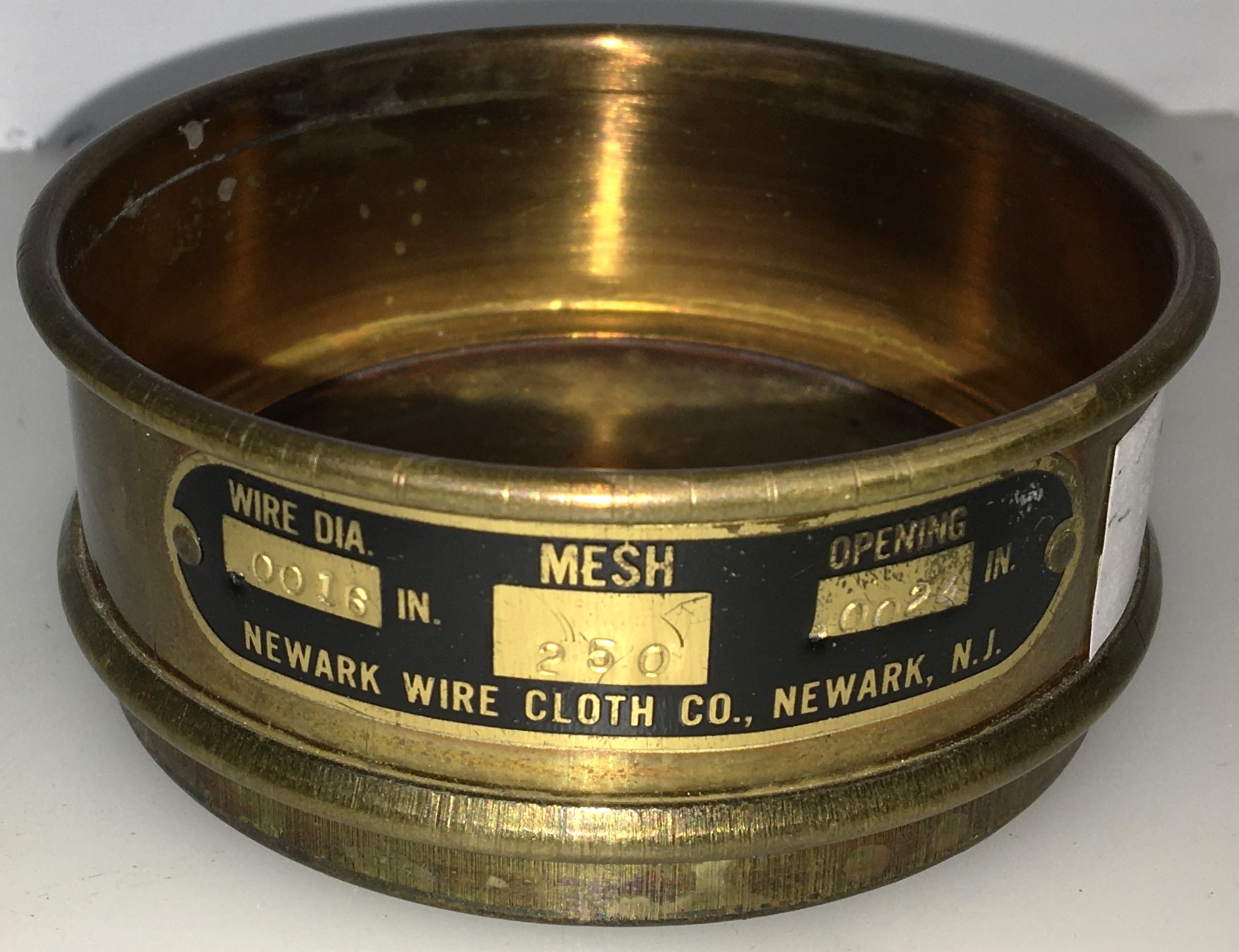 Used Newark Brass Sieve Kit - 3" Diam (Set of 9)