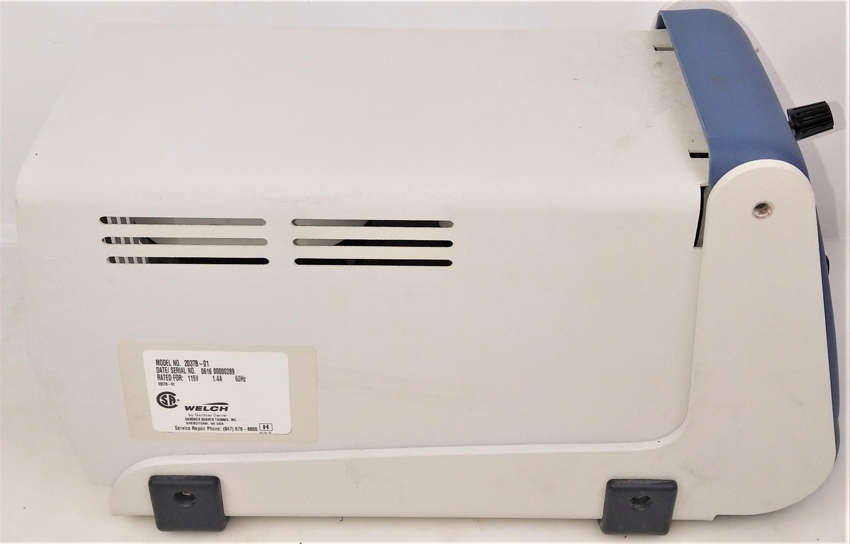 Used Welch DryFast 2037B-01 Diaphragm Vacuum Pump