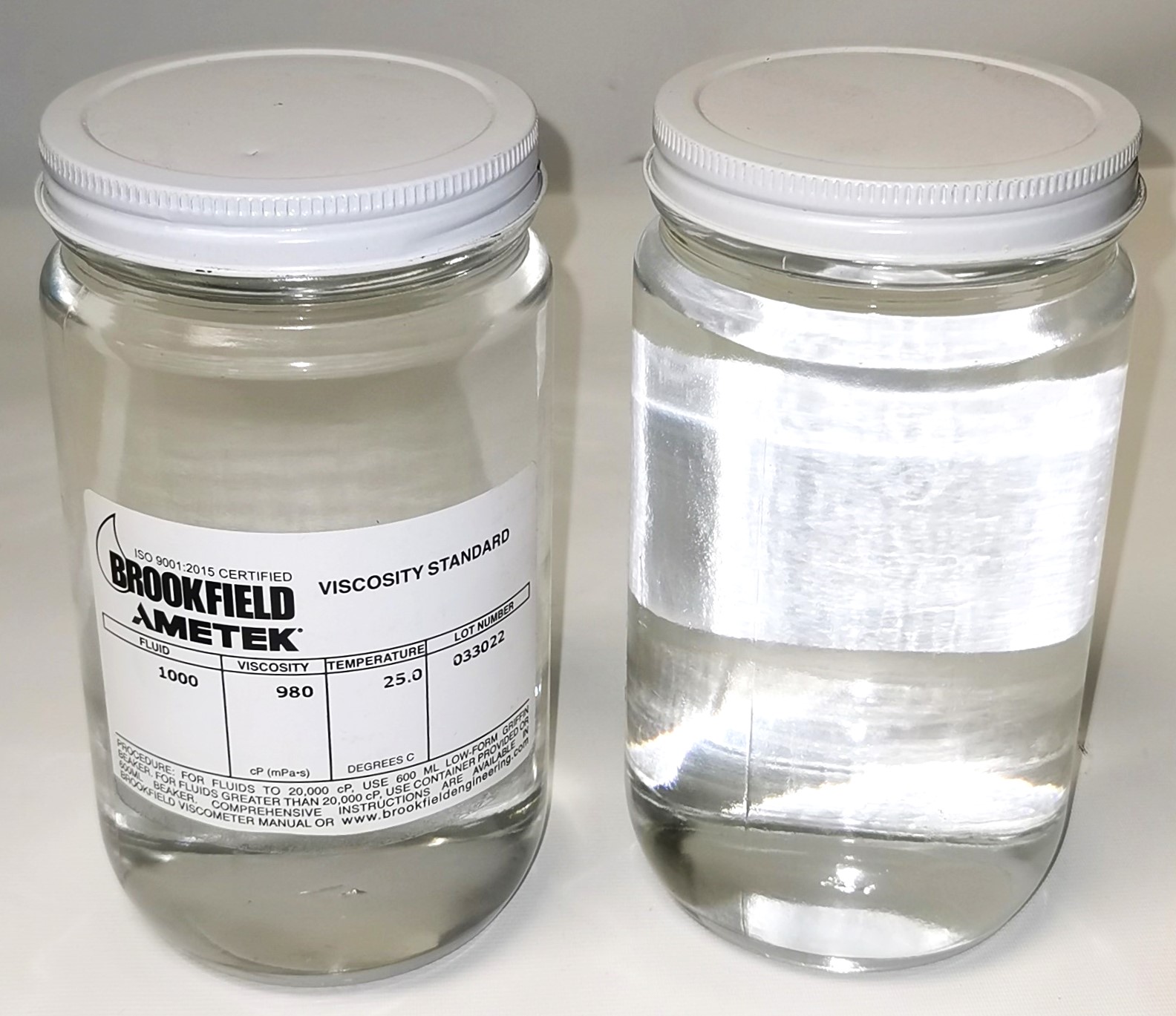New Brookfield #1000 Viscosity Standard (1,000cp)