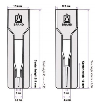 New Open Box BrandTech UltraVette Ultramicro Disposable Cuvette (Pack of 8)