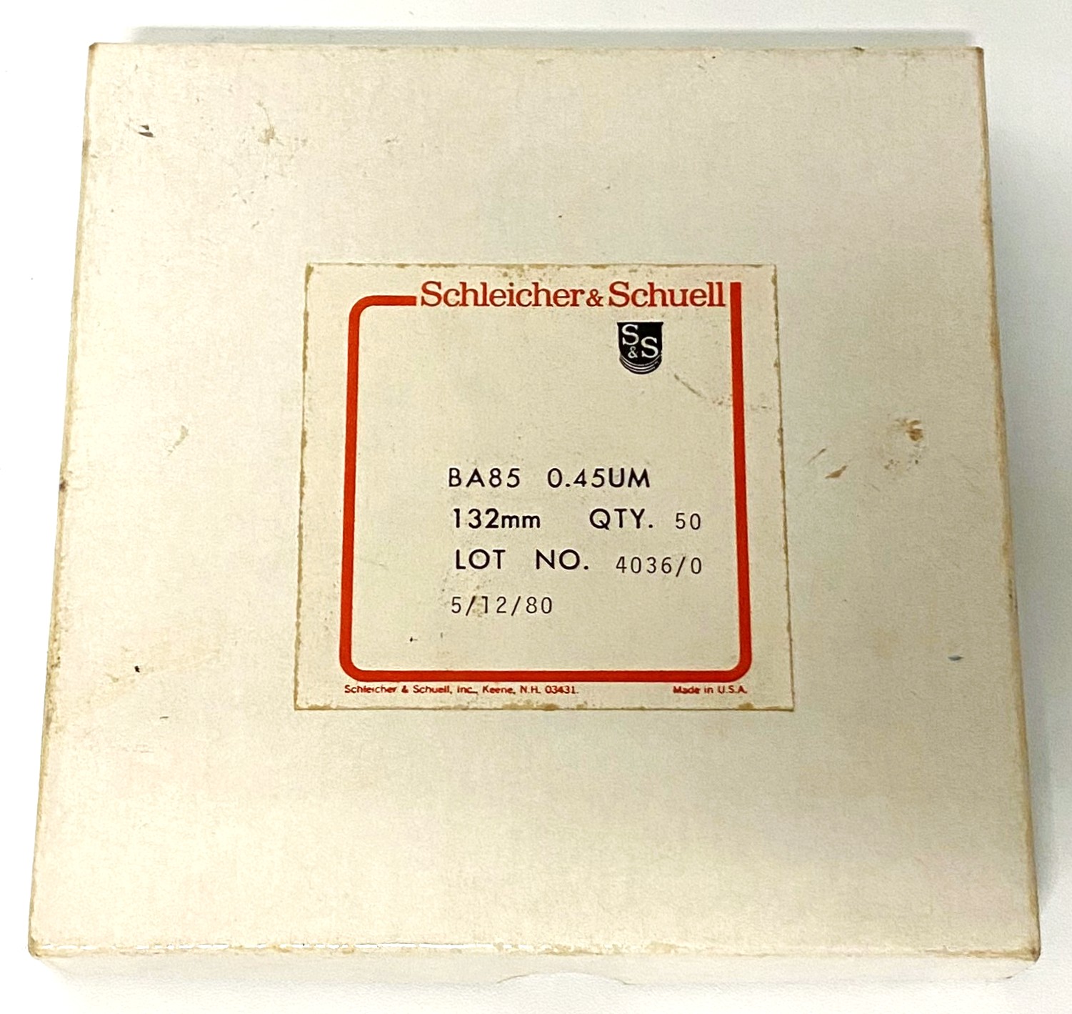 New Open Box Schleicher & Schuell Protran BA85 Blotting Membranes - 132mm (Pack of 50)