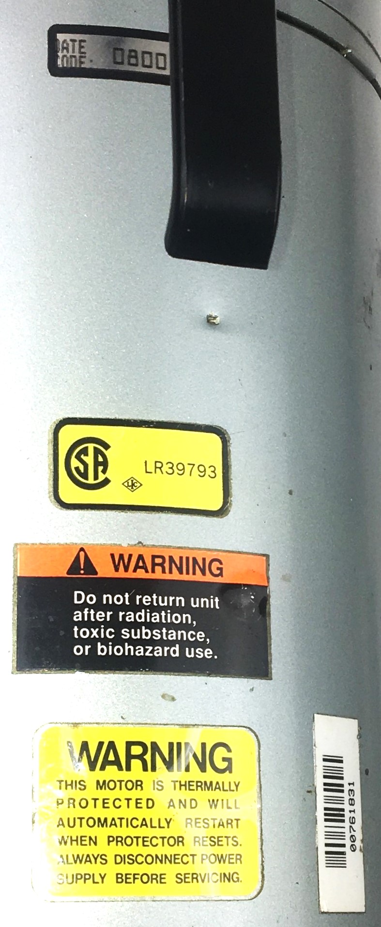 Used Gast 0323-G582EDX Rotary Vacuum Pump with Gauges (5cfm)