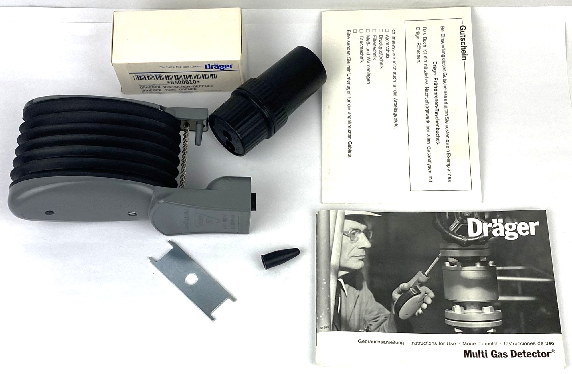 Used Draeger Model 31 Multi-Gas Detector Pump with Case and Assorted Tubes