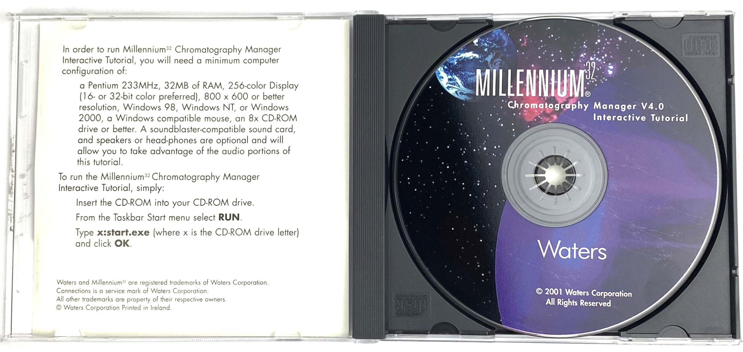 New Open Box Waters Millennium32 (Ver 4.0) Chromatography Software Kit with Key Disk