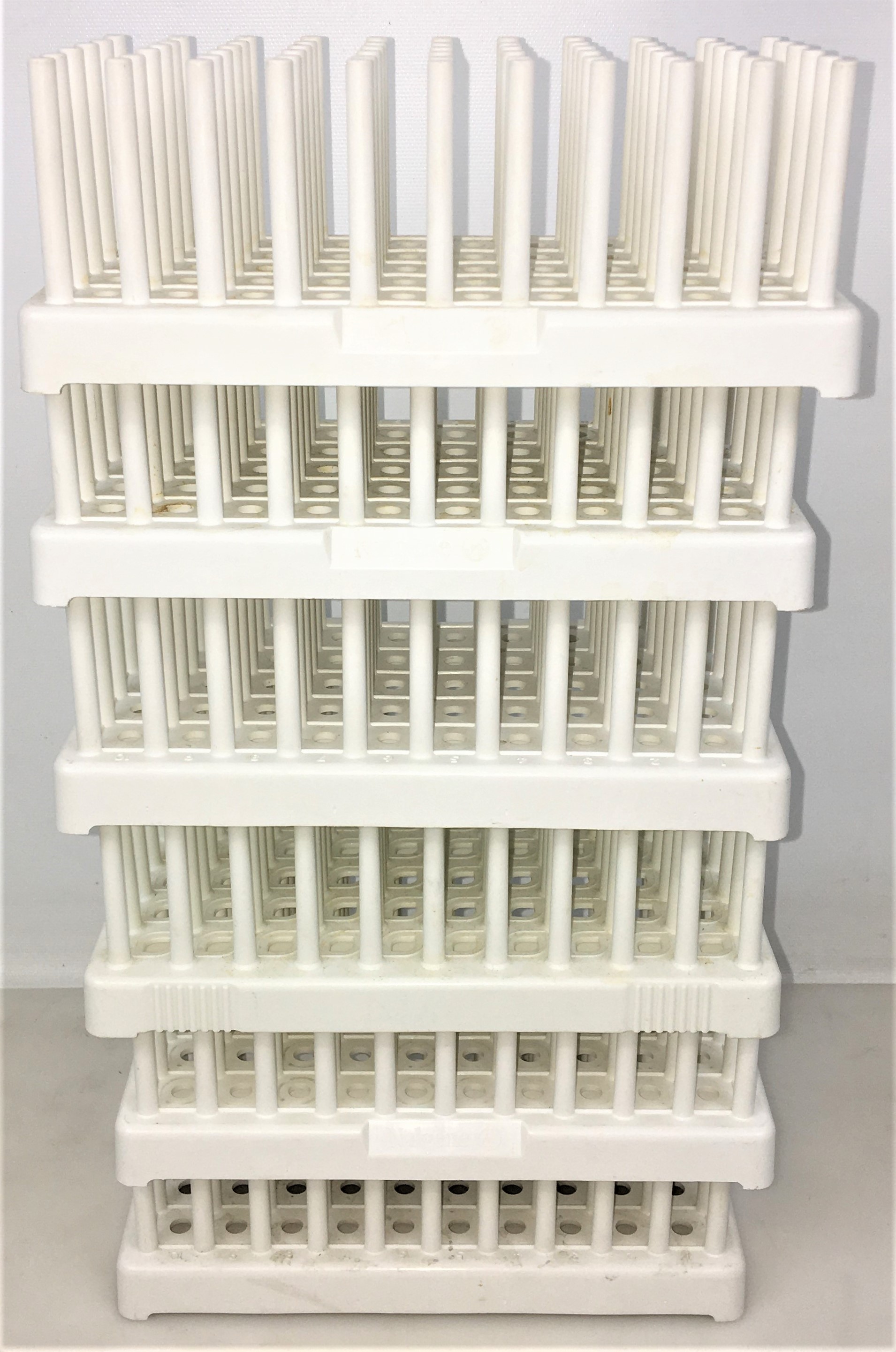 Used Polypropylene Tube Holder and Drying Rack - 50 x 14-17mm