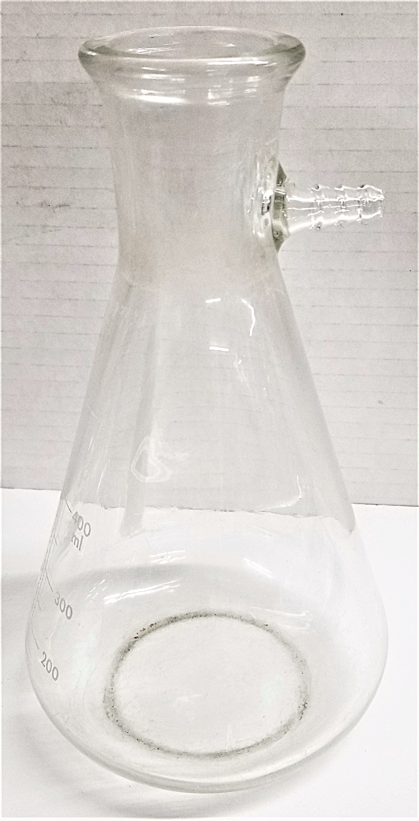 Used Corning PYREX 5340 (and Equivalent) 500mL Heavy Wall Filtration Flask with Sidearm Tubulation