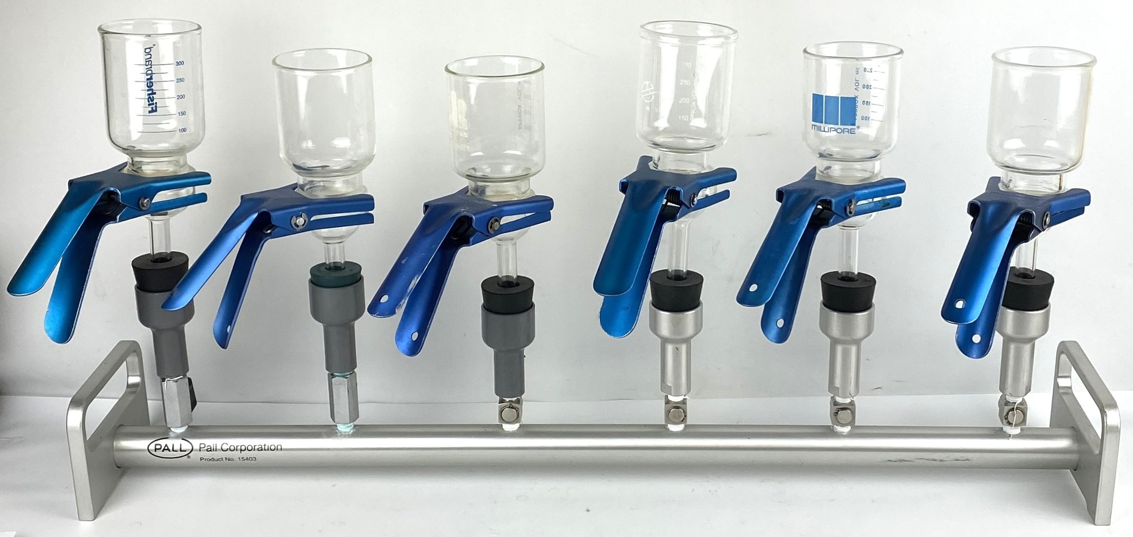 Used Pall 15403 Aluminum 6-Place Vacuum Filtration Manifold System