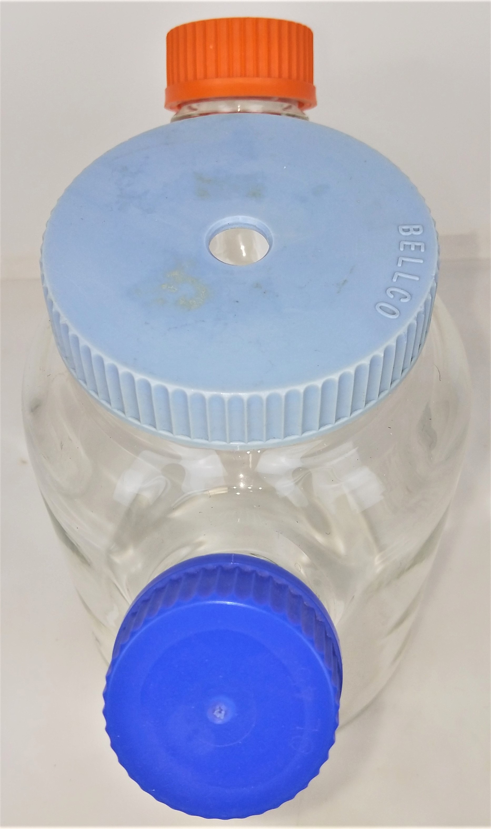 Used Kontes Cytostir 882911-1000 Double Sidearm Microcarrier Spinner Flask (1000mL)