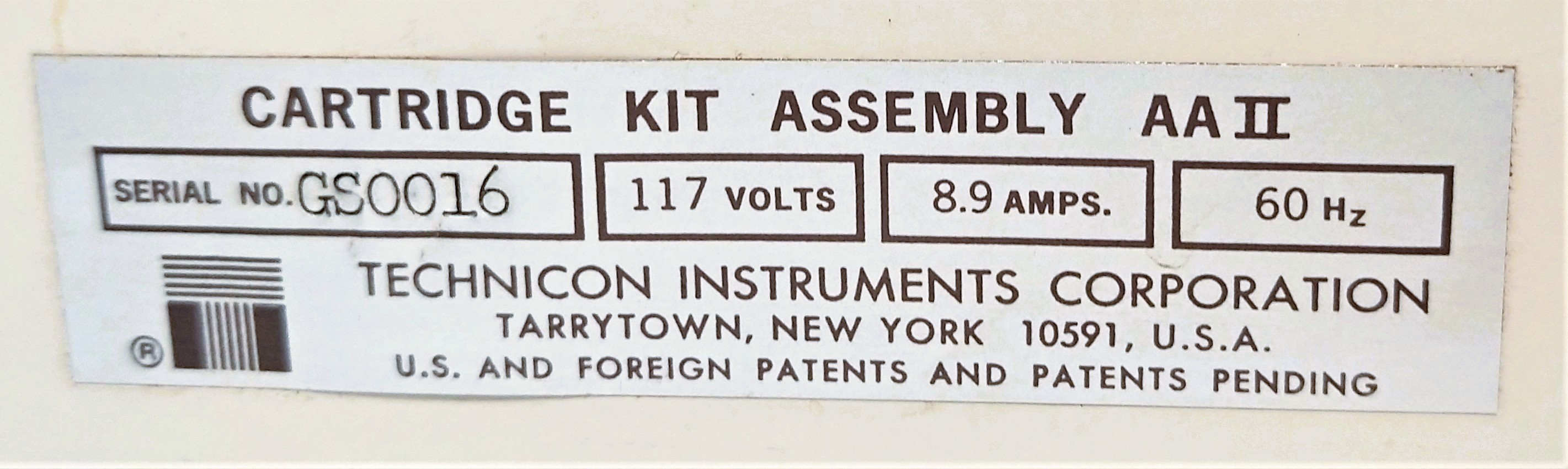 Used Technicon AutoAnalyzer II Cartridge Kit Assembly Bath (15L)