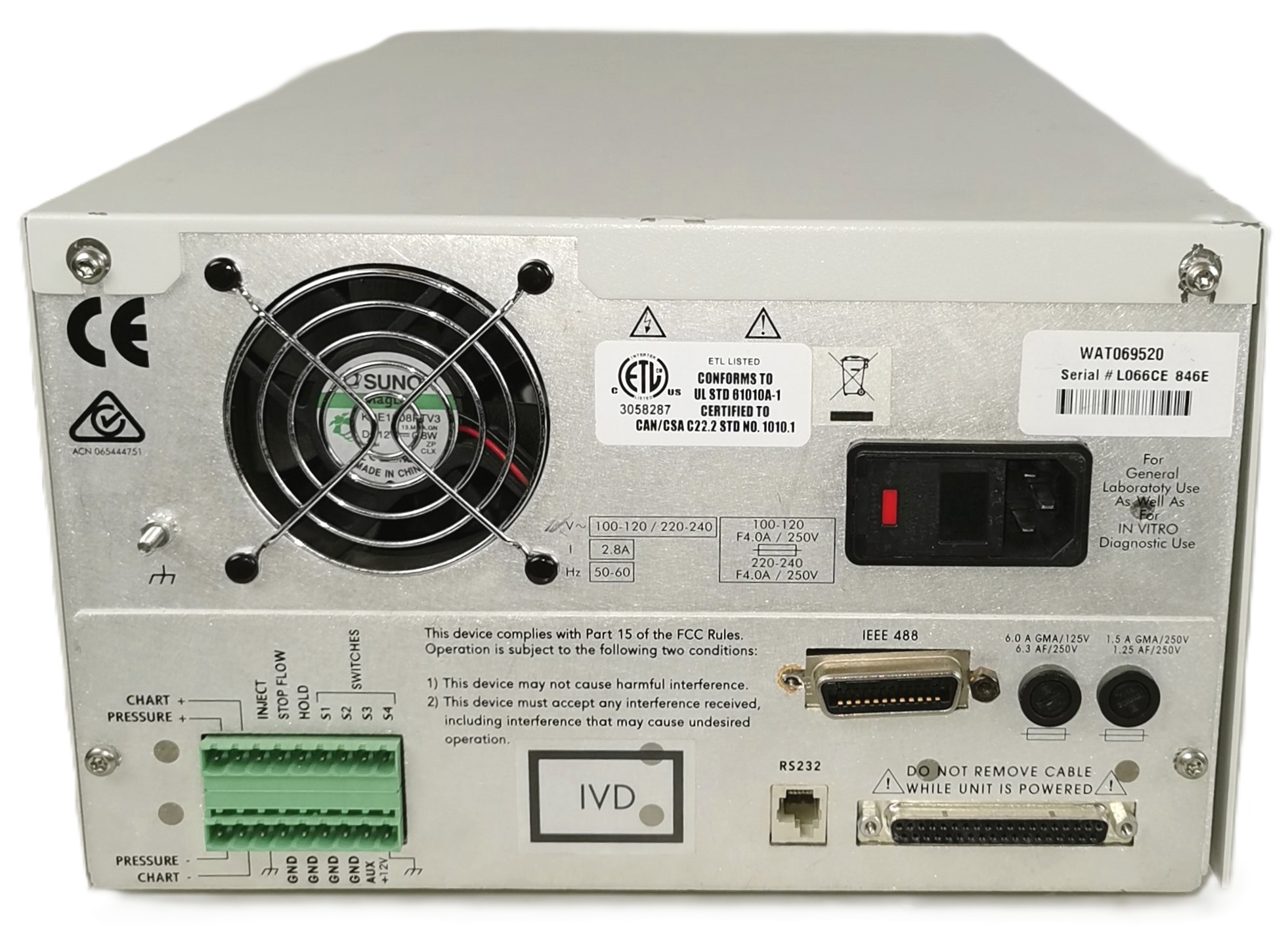 Used Waters UV-Visible HPLC System
