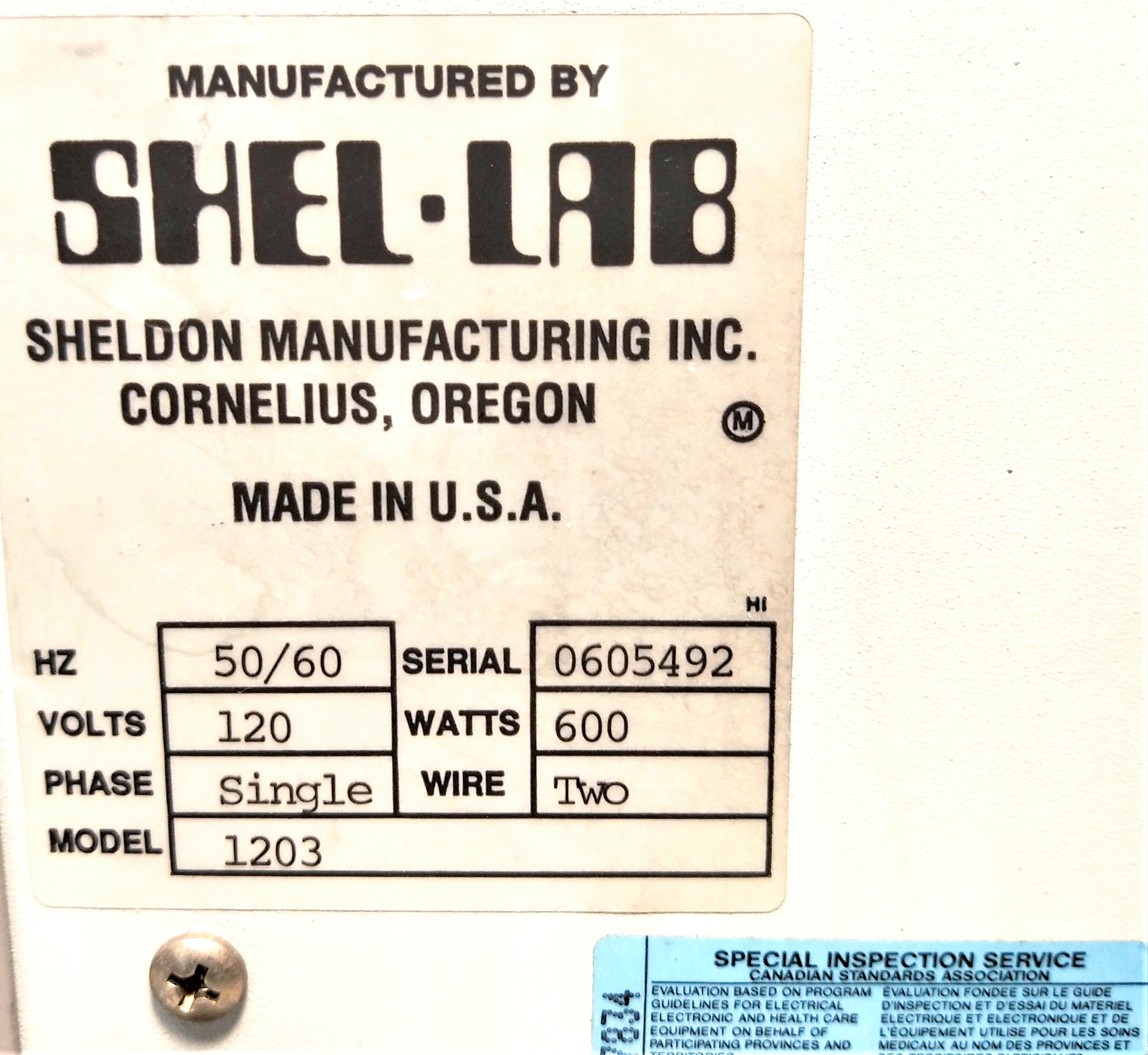 Used Shel-Lab 1203 Water Bath (14L)
