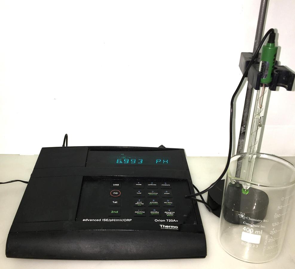Used Thermo Orion 720A+ pH-ISE-ORP Meter with Electrode and Support Stand