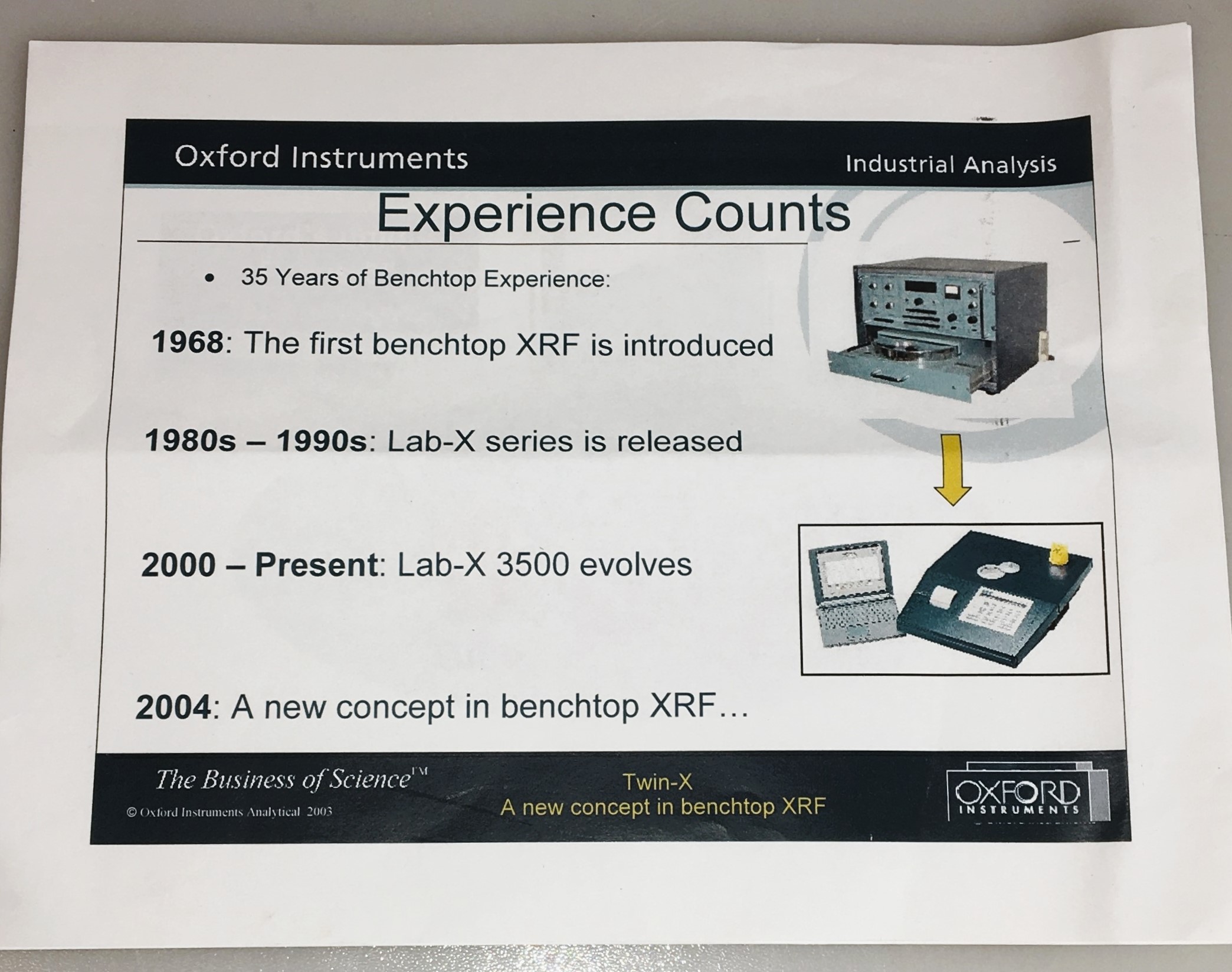 Used Oxford Lab-X 3000 XRF Analyzer