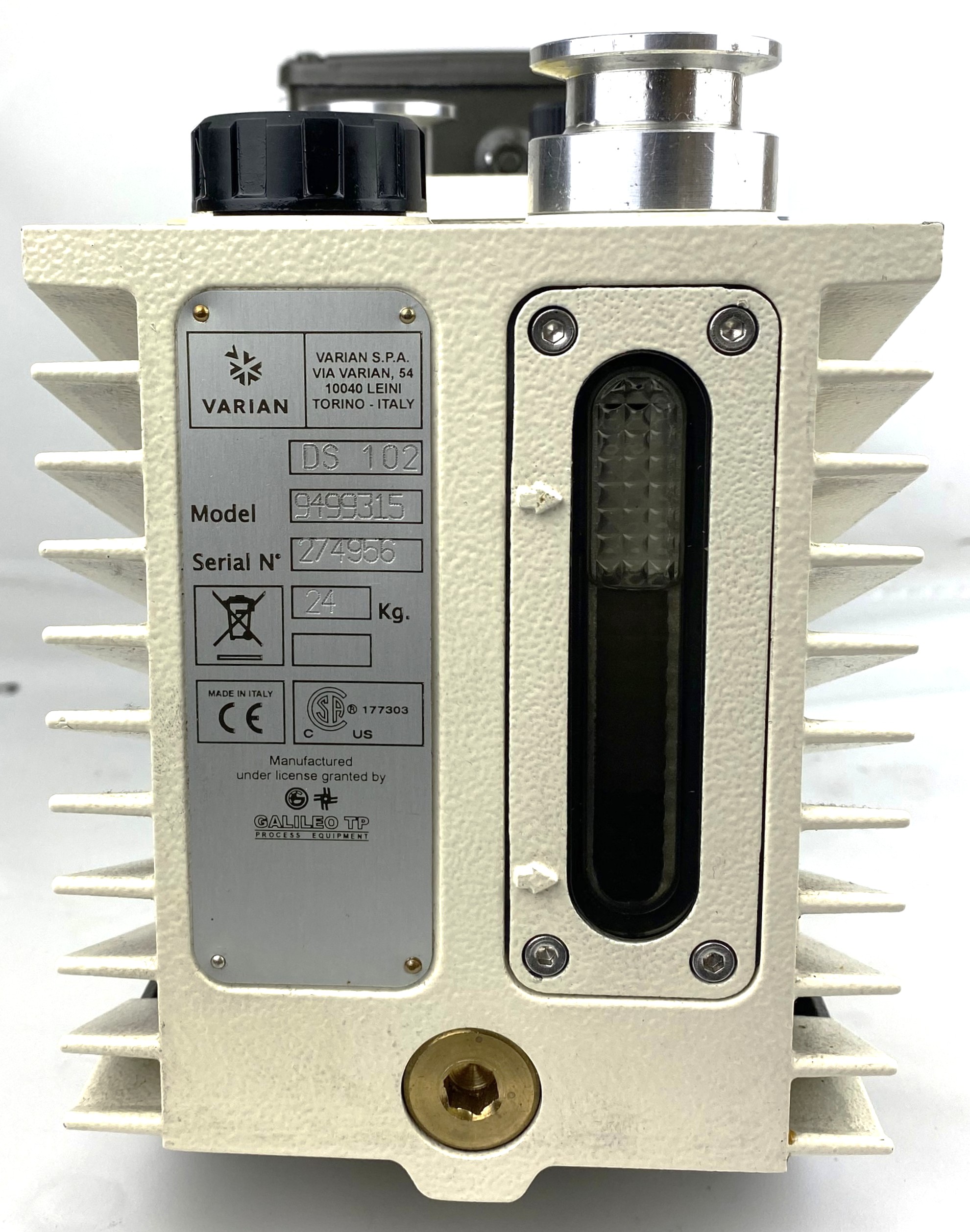 Used Varian (Agilent) DS 102 Rotary Vacuum Pump (3.5cfm)