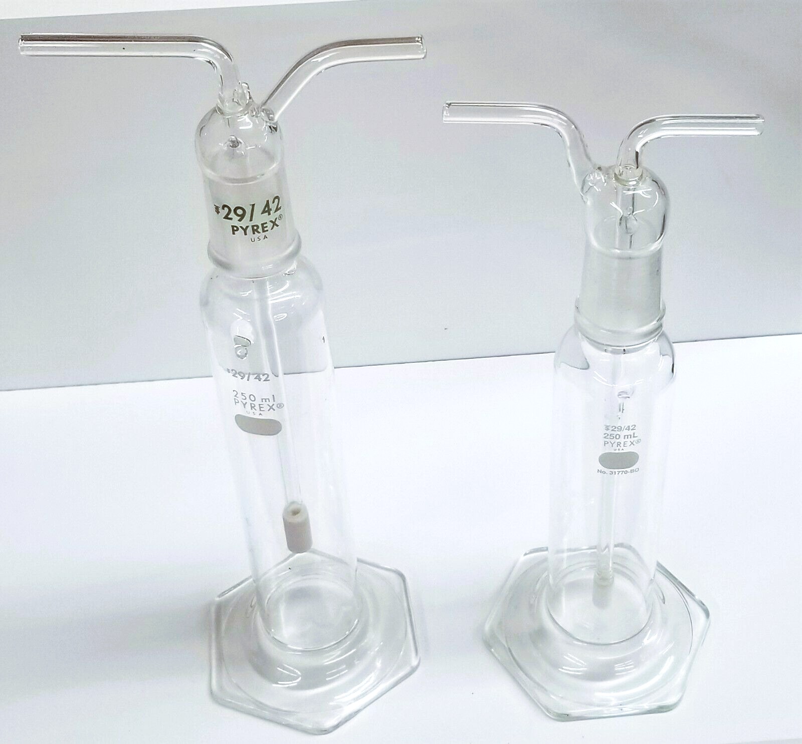 Used Corning PYREX 31770 Gas Washing Bottle (250mL)