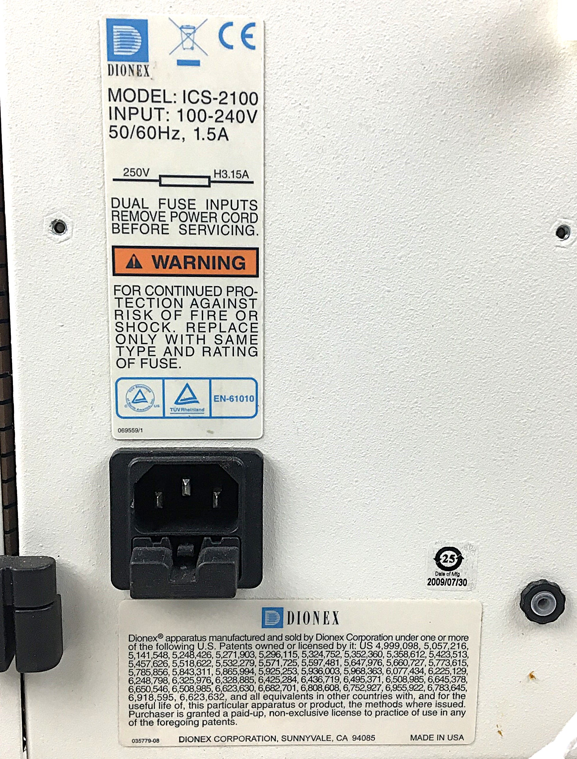 As is Dionex ICS-2100 Ion Chromatograph