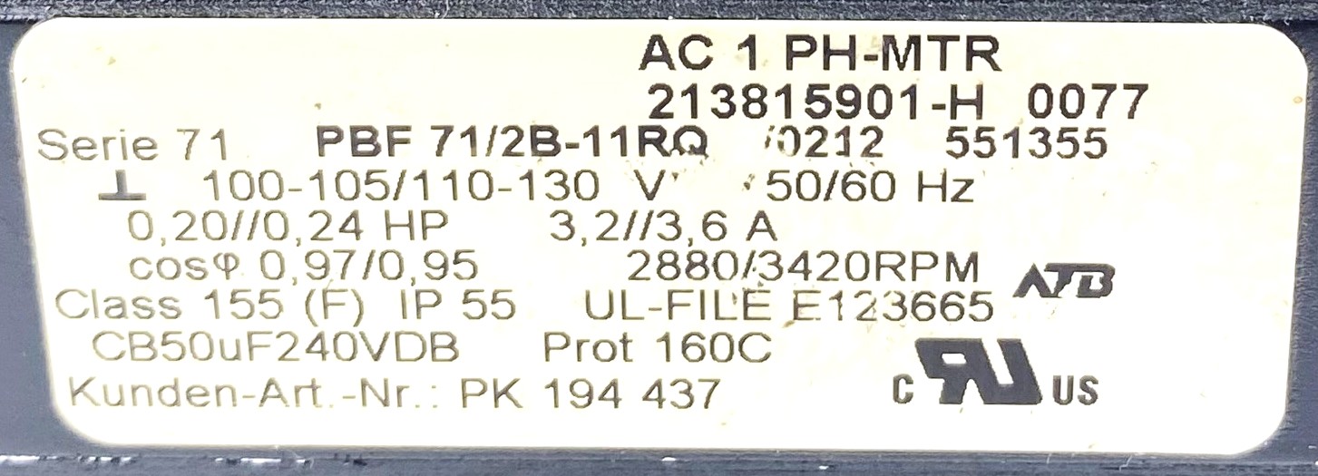 Used Pfeiffer DUO 2.5 (G3170-80025) Rotary Vacuum Pump (2.5cfm)