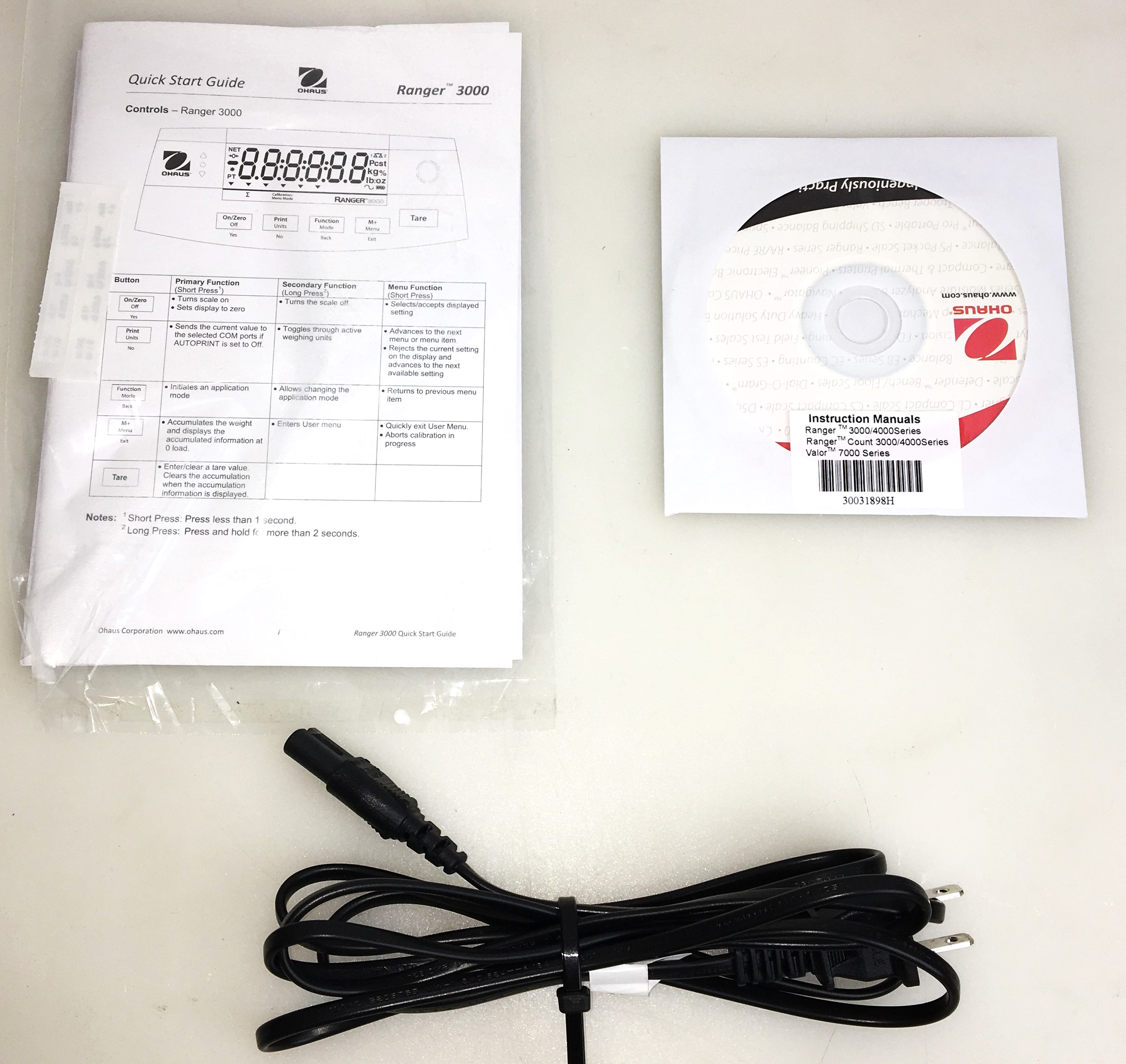 New Open Box Ohaus Valor 7000 Compact Balance (6000g x 2g / 15lb x 0.005lb) 