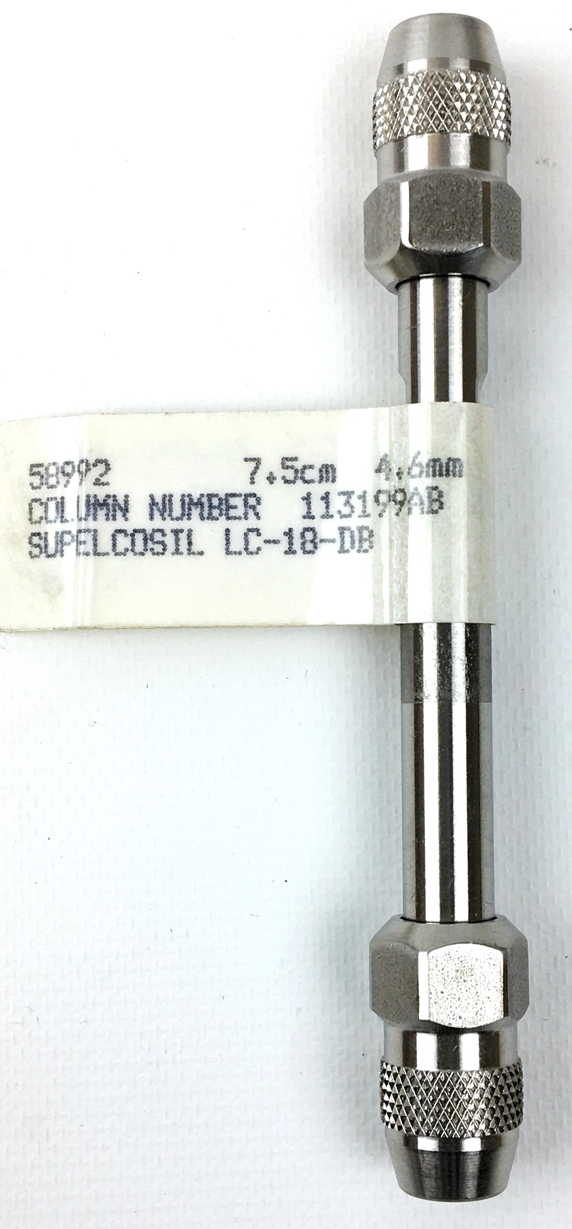 New Open Box Supelco Supelcosil LC-18-DB (58992) HPLC Column (7.5 cm × 4.6 mm x 3µm)