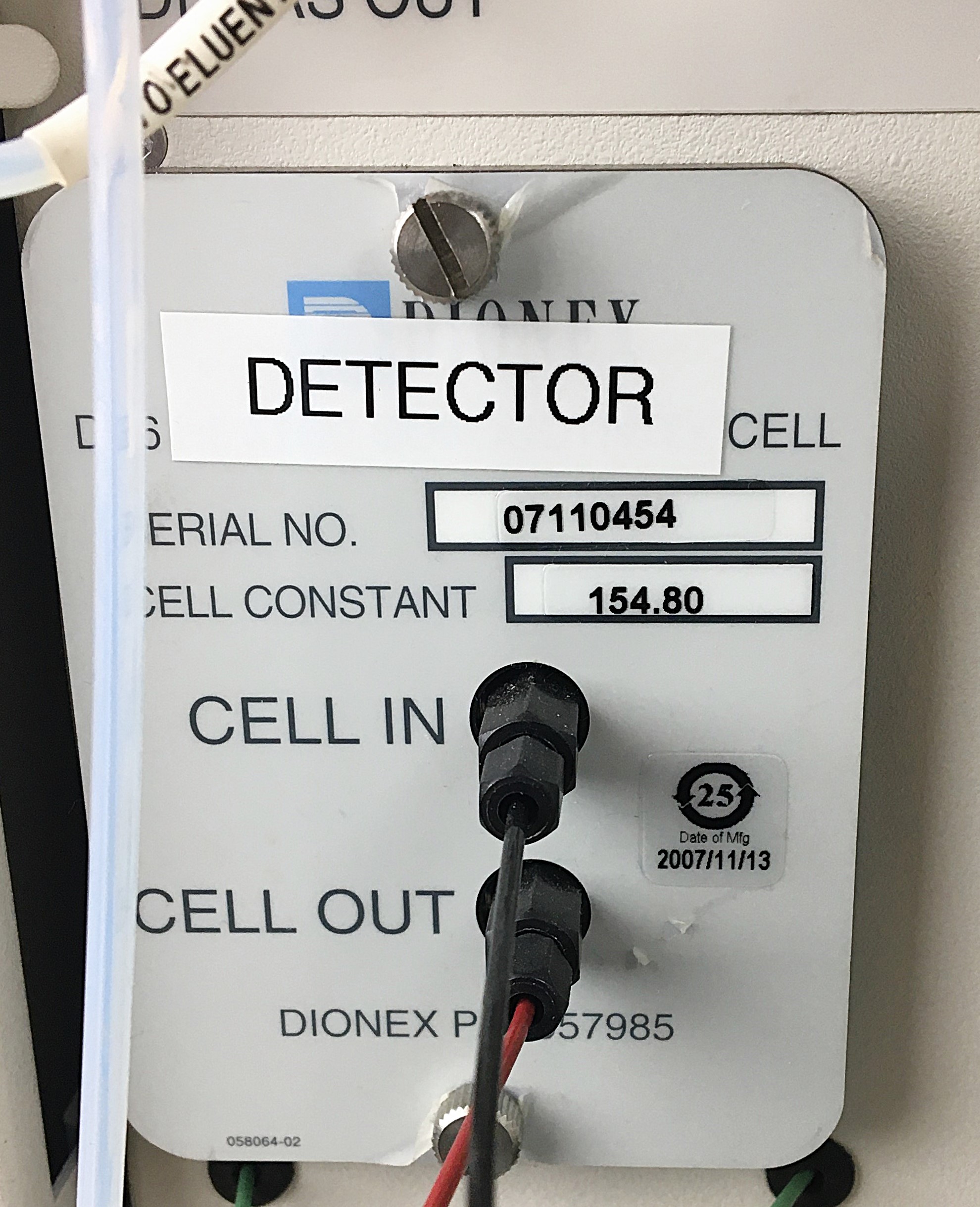 Used Dionex ICS-2100 Ion Chromatograph
