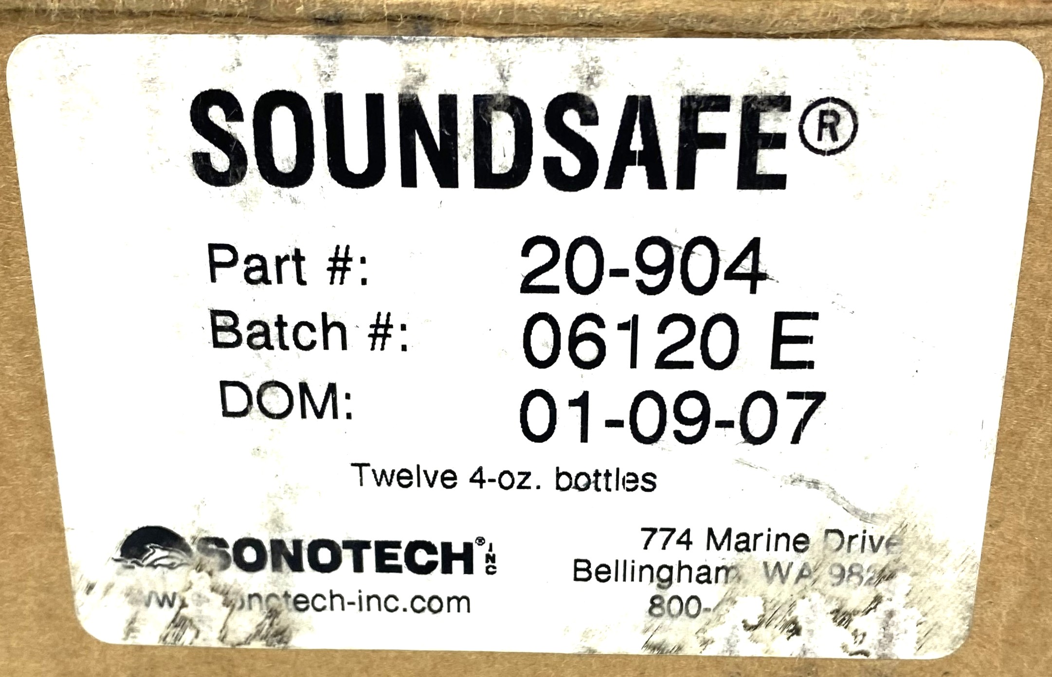 New Open Box Sonotech SoundSafe 20-904 Industrial Ultrasonic Couplant (9 x 4oz.)