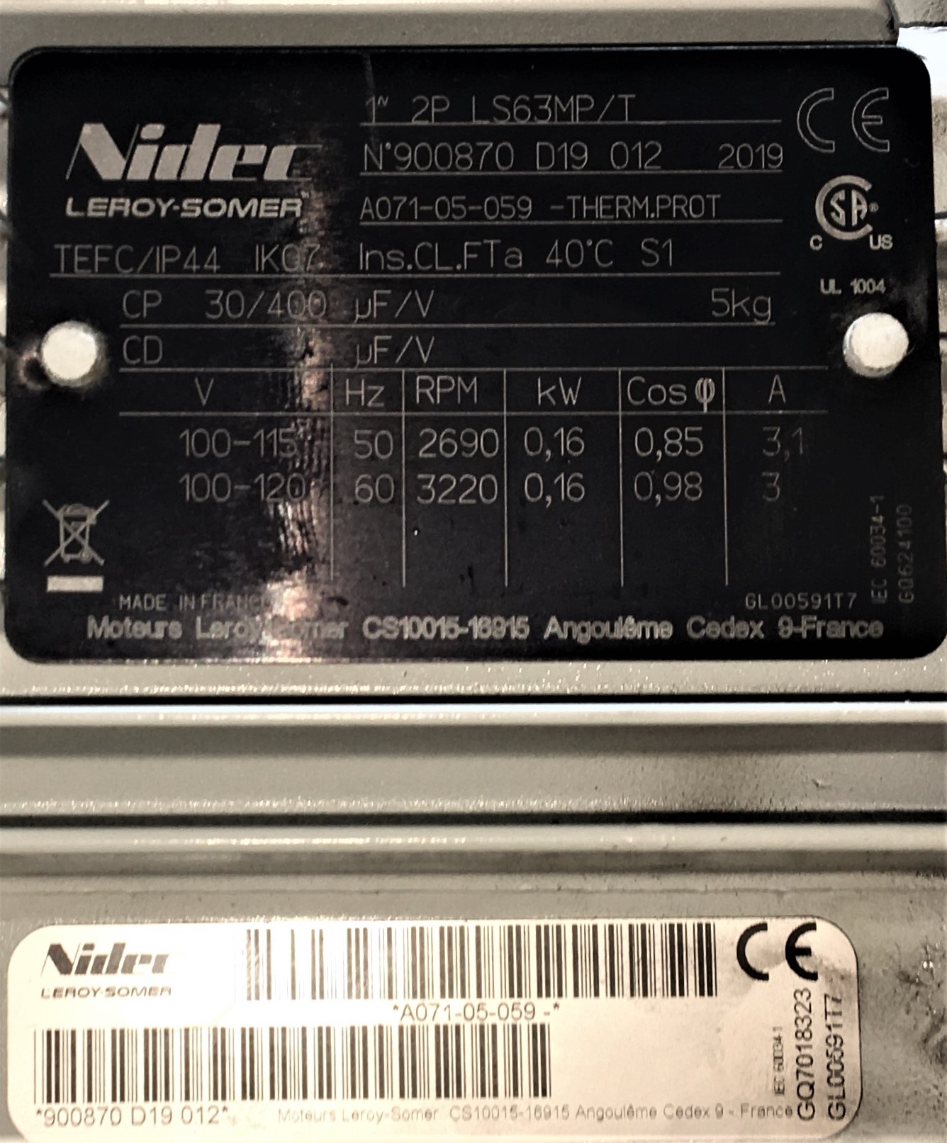 Used Edwards E2M1.5 (Agilent G1099-80023) Rotary Vacuum Pump (1.2cfm)