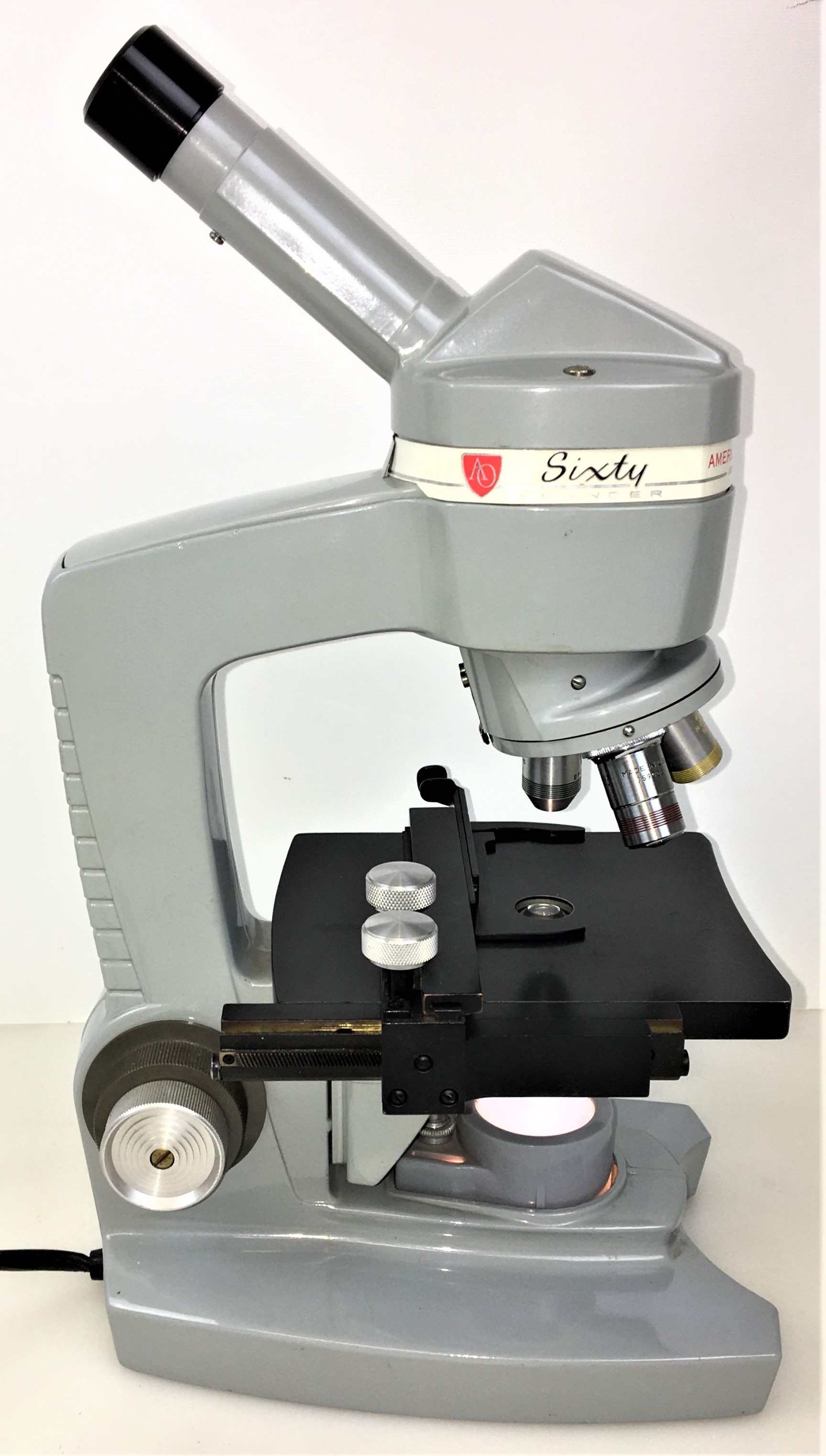 Used American Optical Spencer Sixty Monocular Microscope - 100X to 970X