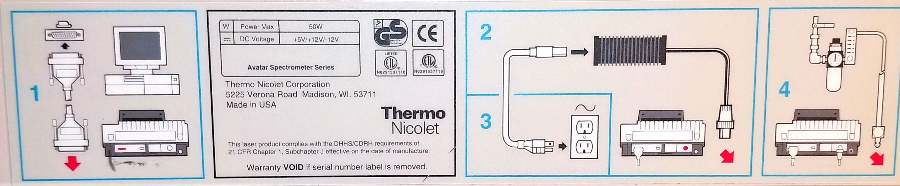 Used Thermo Nicolet Avatar 360 ESP FT-IR Spectrophotometer with Carrying Case