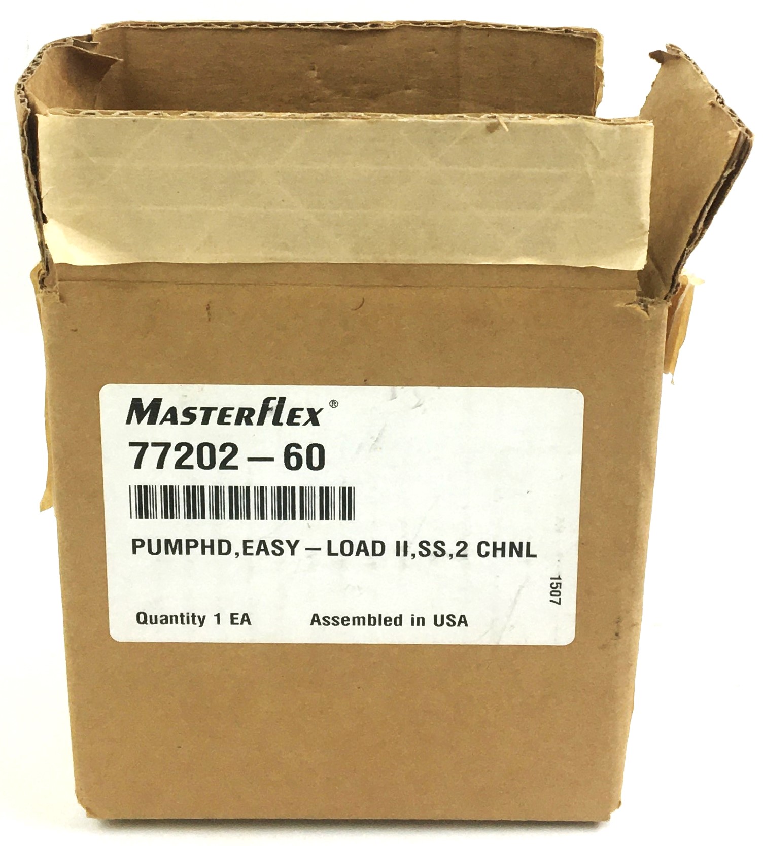 New Open Box Cole-Parmer Masterflex Easy-Load II L/S 77202-60 Pump Head