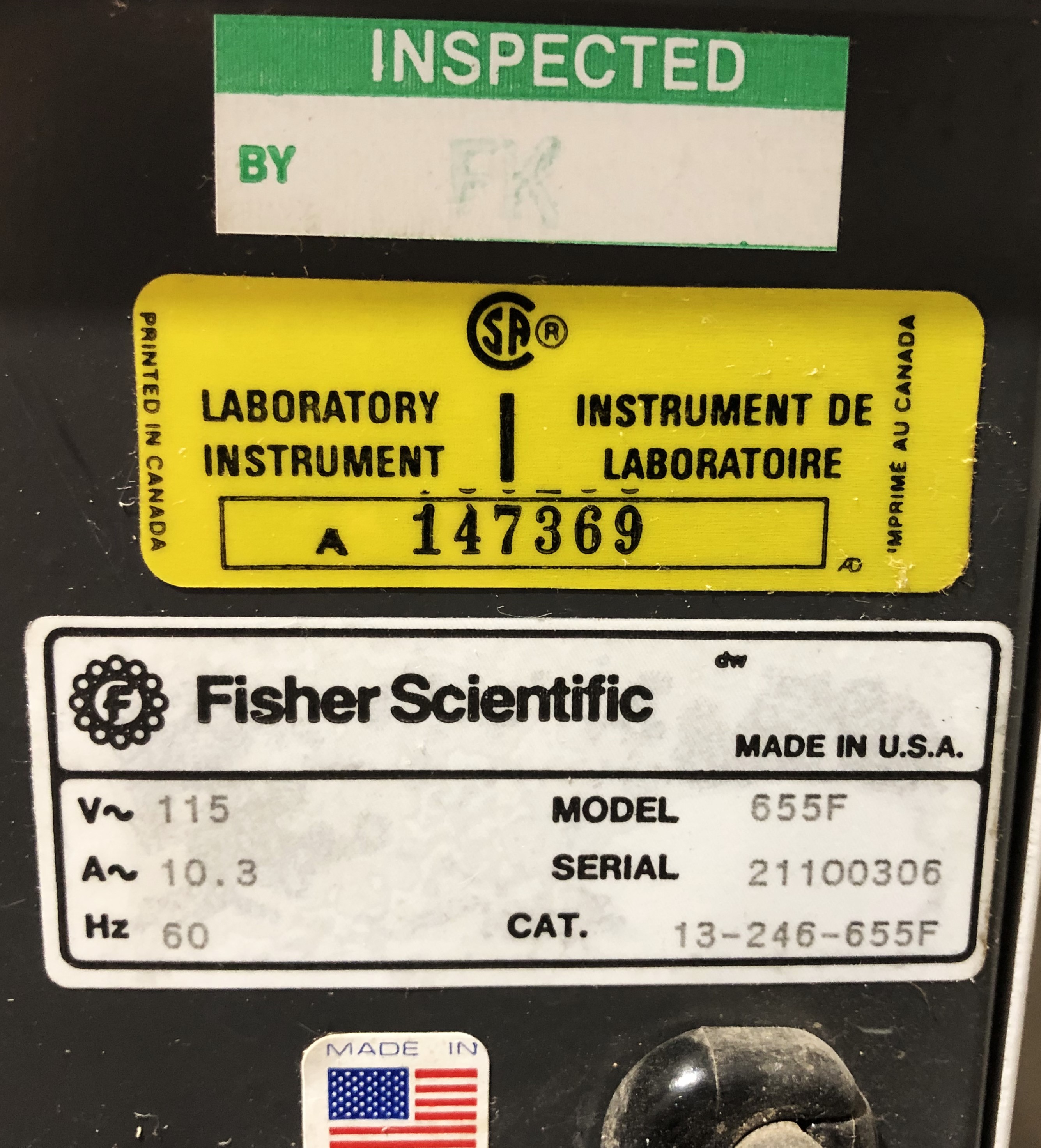 Used Fisher Isotemp 655F Forced-Air Oven (5 Cu-Ft)