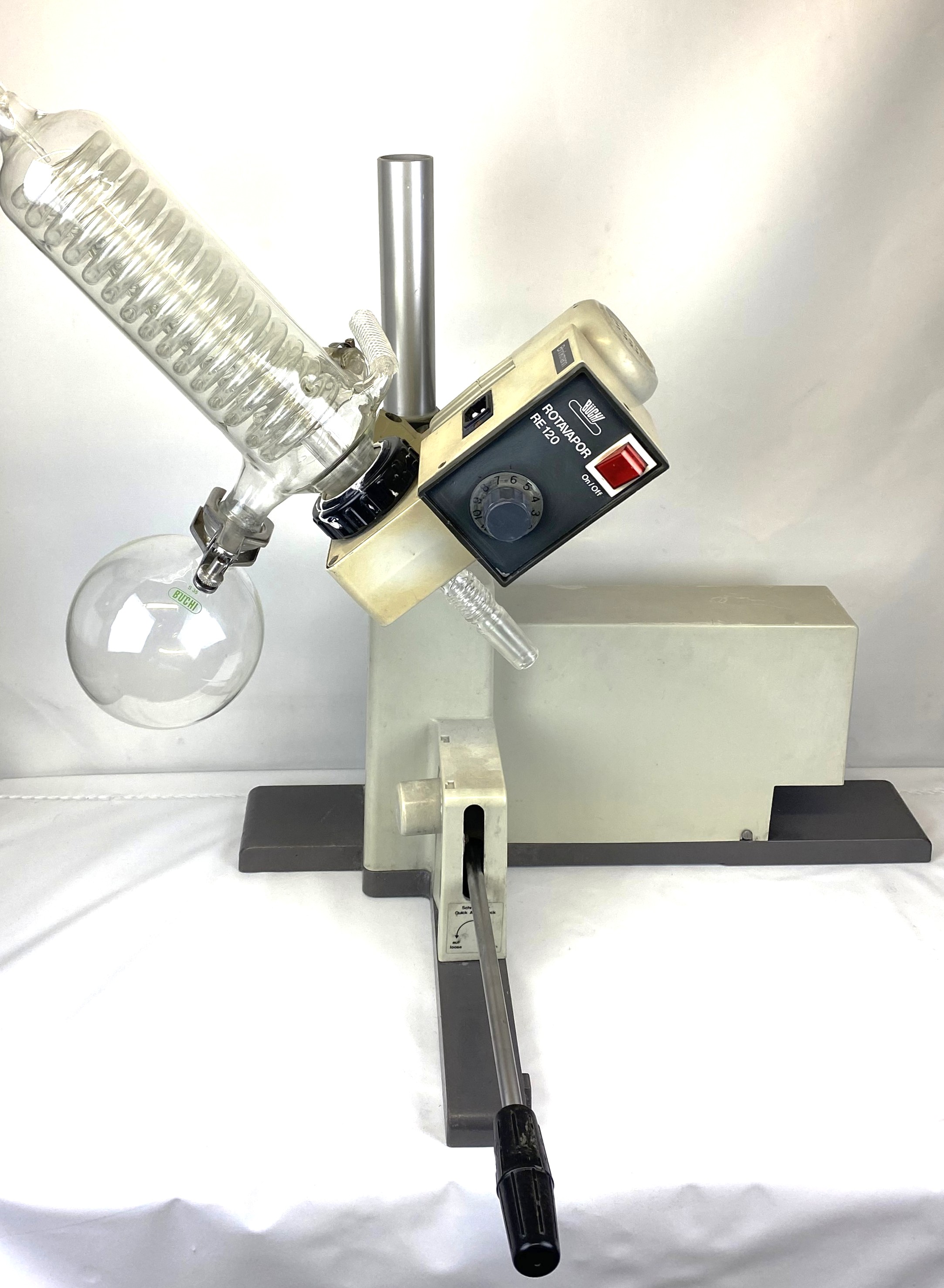 Used Buchi Rotavapor RE-120 Rotary Evaporator with B-465 Bath - COMPLETE
