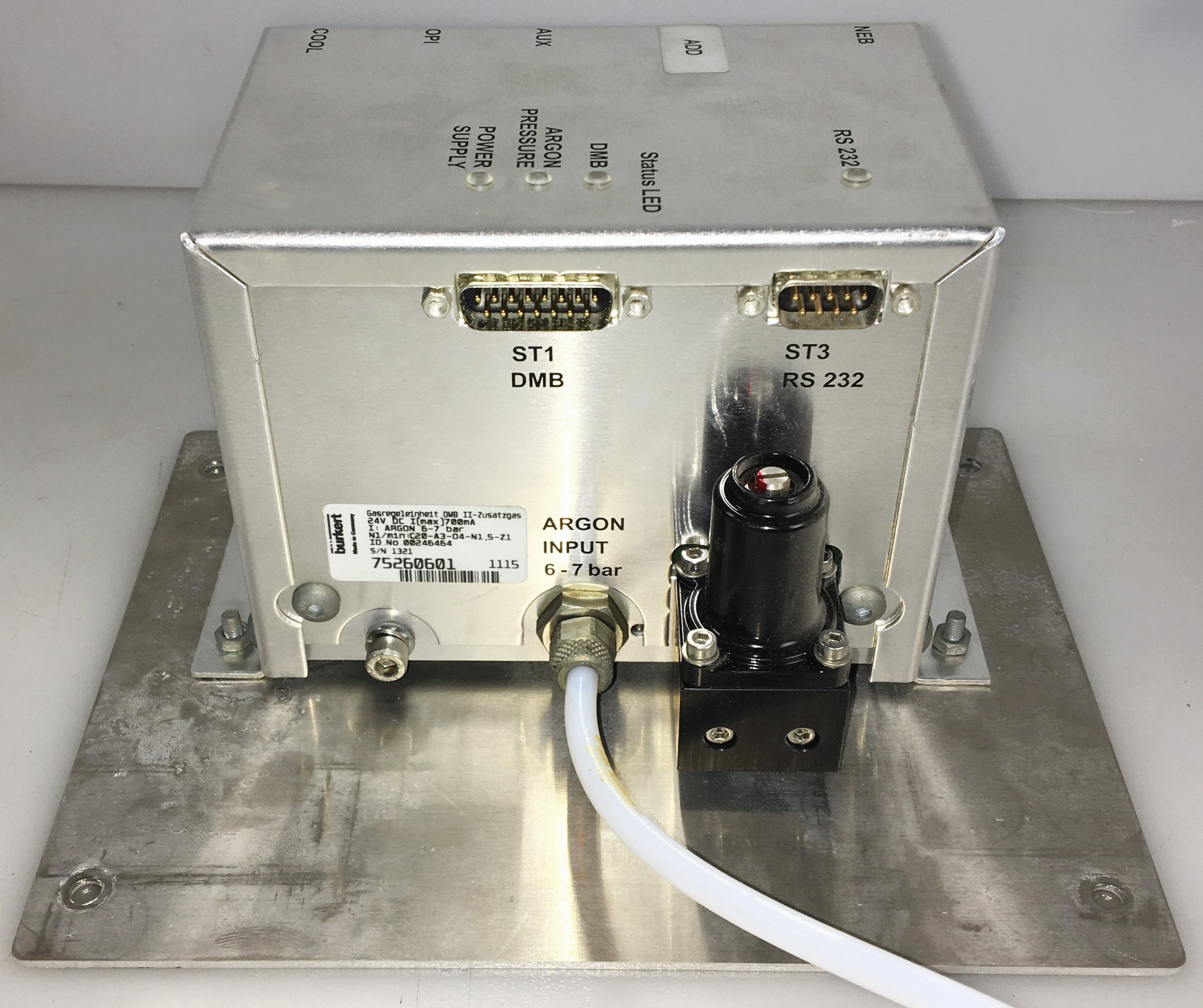 As is Spectro 75260601 X-Change Argon Control Unit