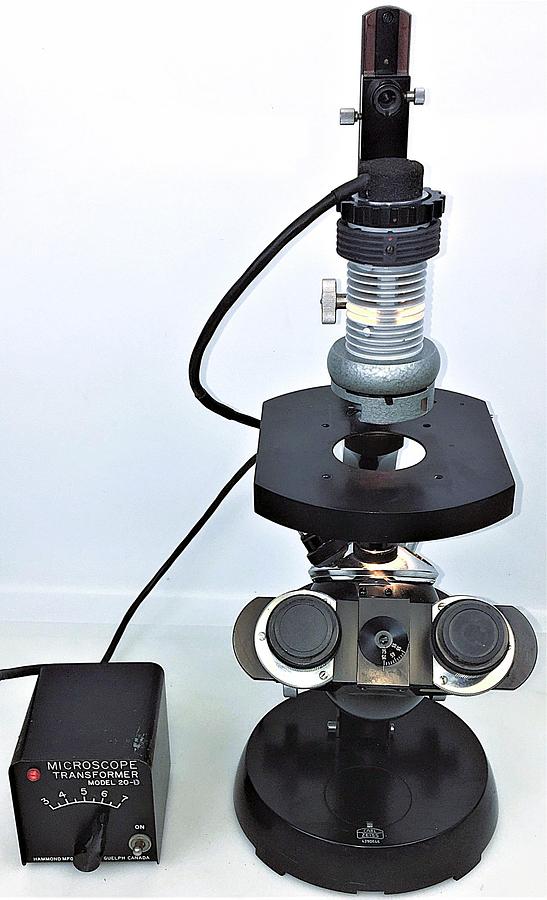 Used Carl Zeiss Inverted, Phase-Contrast Microscope with Illuminator (25X to 100X)
