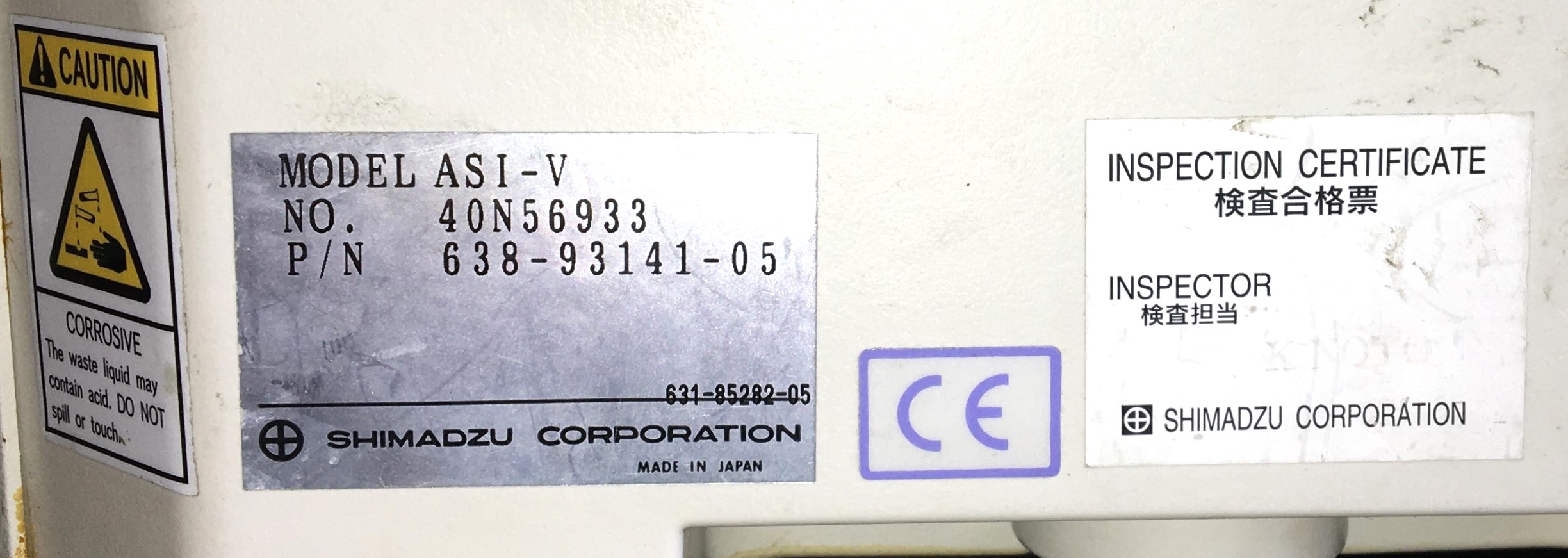 Used Shimadzu TOC-V CPH Analyzer with ASI-V Autosampler