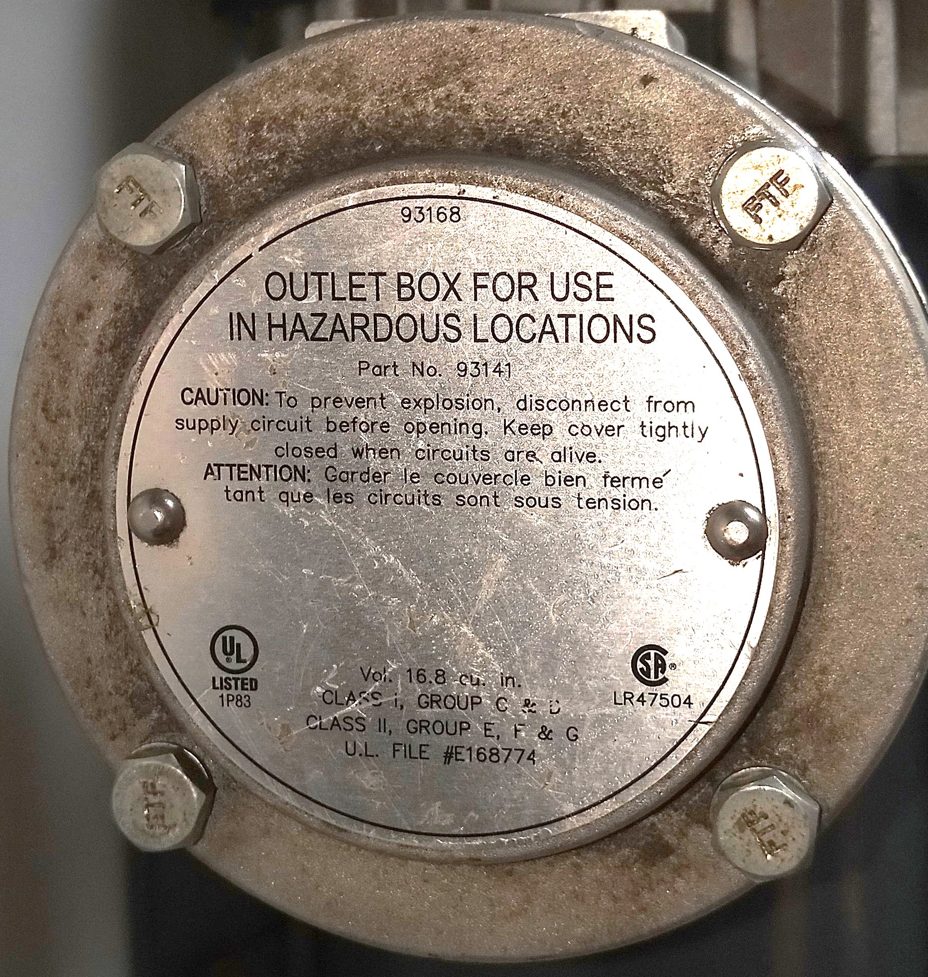 Used Marathon KQJ 56C34G5315J Hazardous Location Motor - 1HP